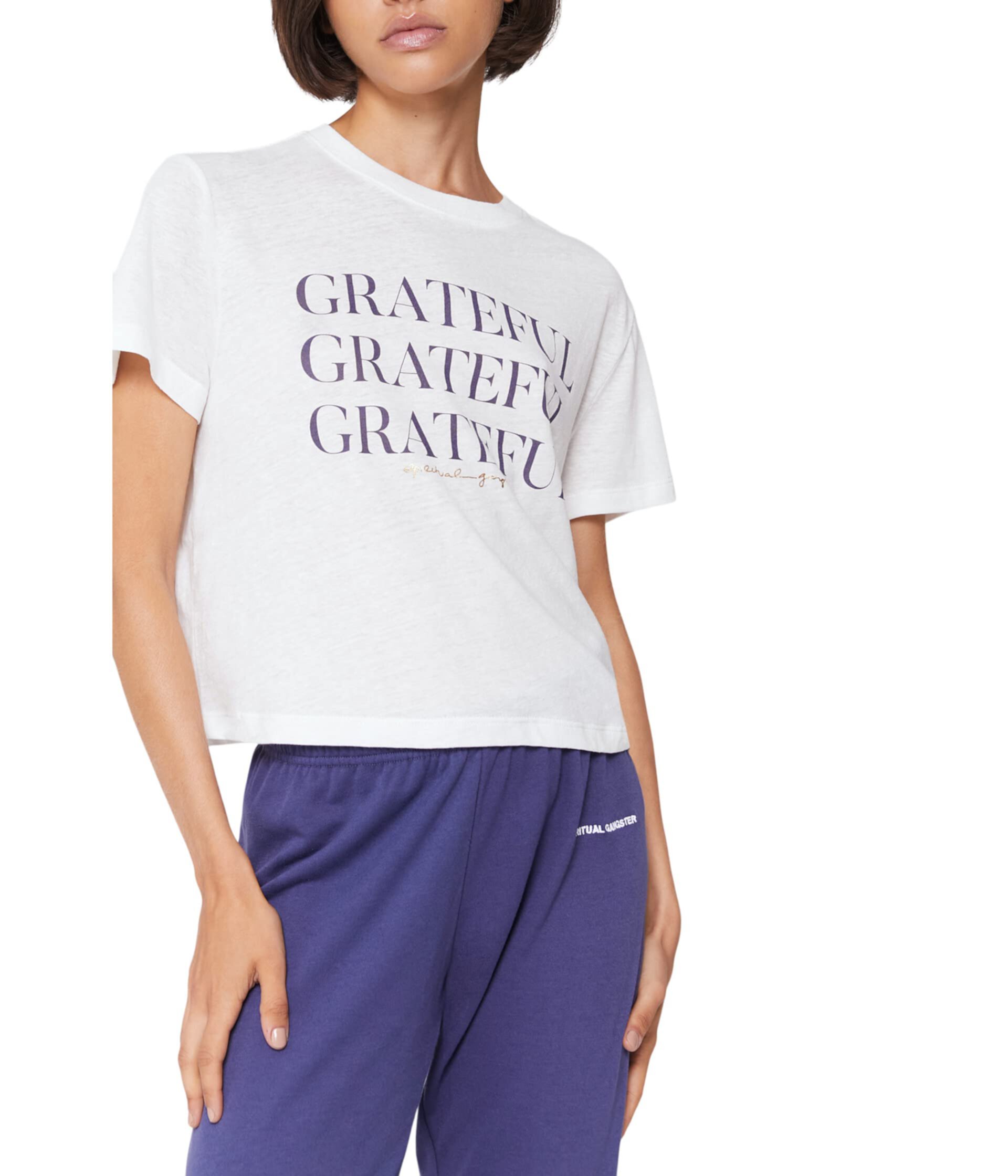Благодарная укороченная футболка Spiritual Gangster