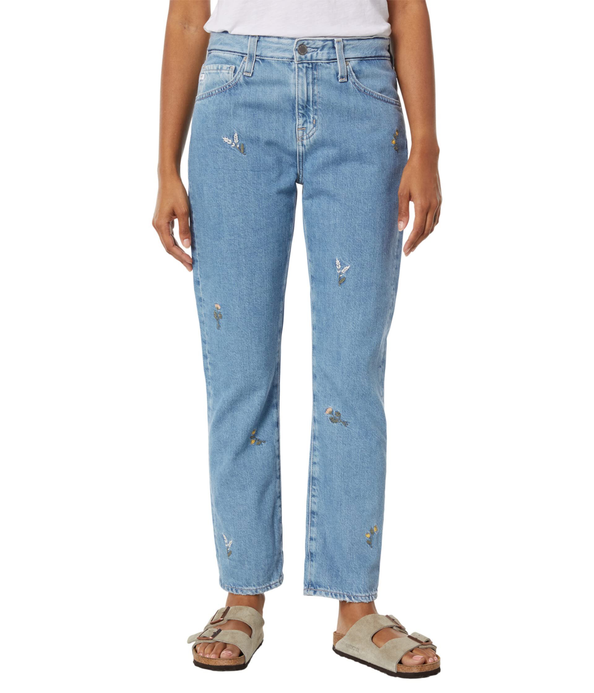 Ex-Boyfriend Slouchy Slim in Embroidered Super Bloom Flower Child AG Jeans