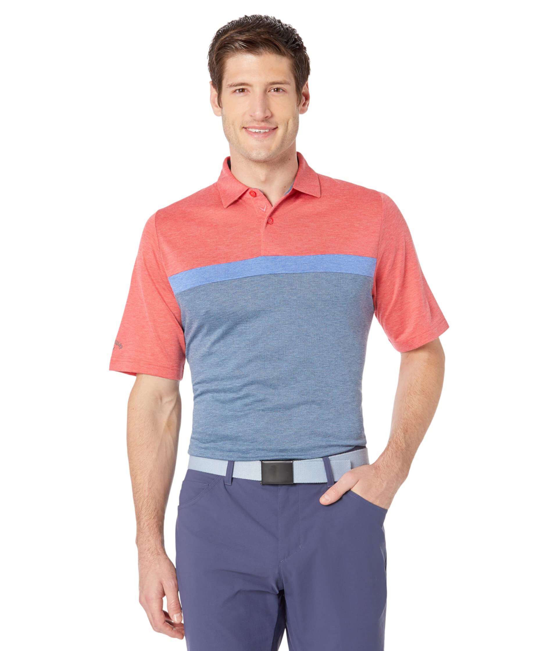 Polo Callaway Soft Touch Color-Block с 20% переработанных материалов и технологией SwingTech™ Callaway