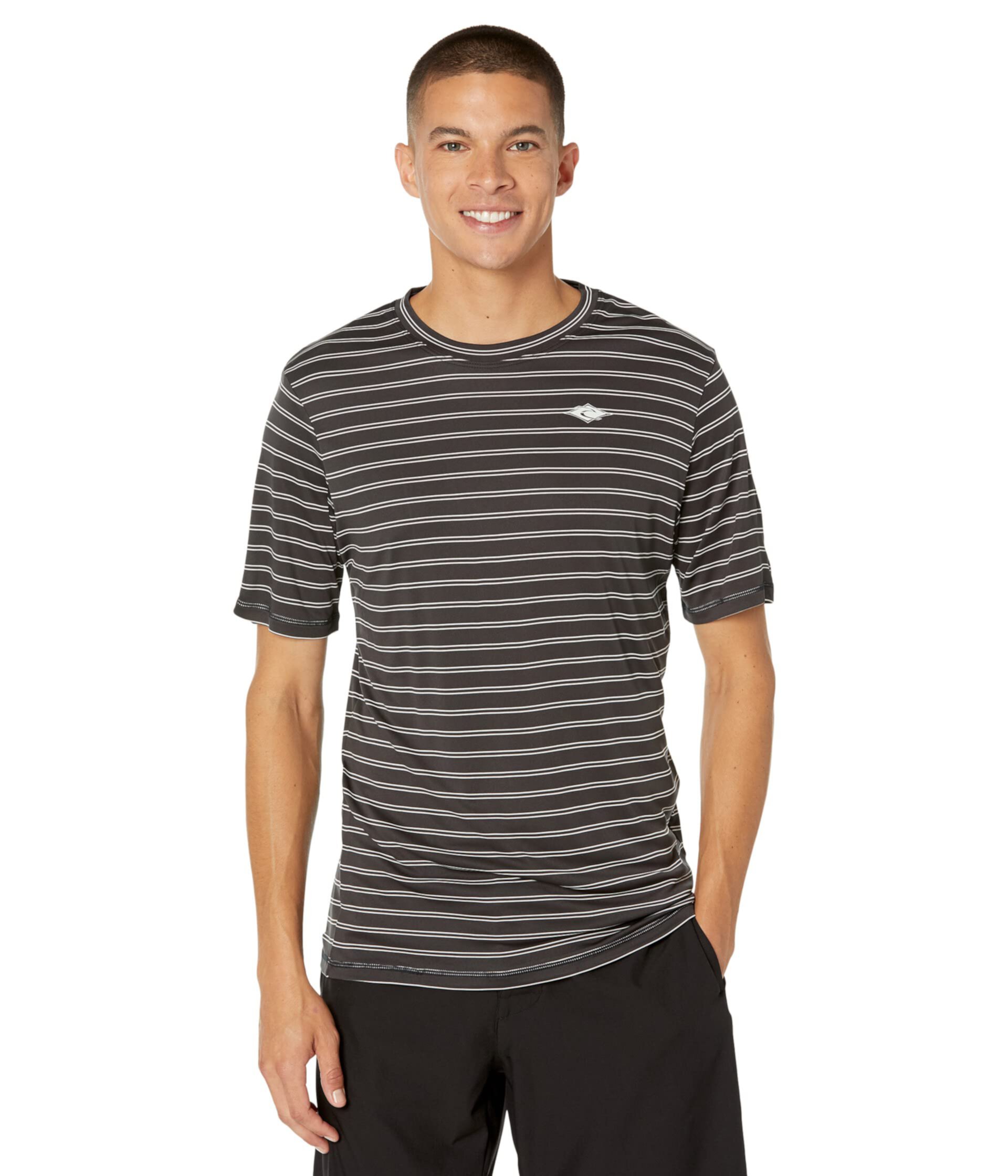 Plain Stripe Short Sleeve UV Rip Curl