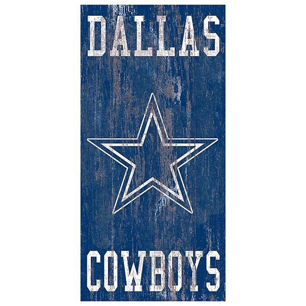 Готовая к подвешиванию настенная табличка с логотипом Dallas Cowboys, 30 см x 15 см, MDF Fan Creations