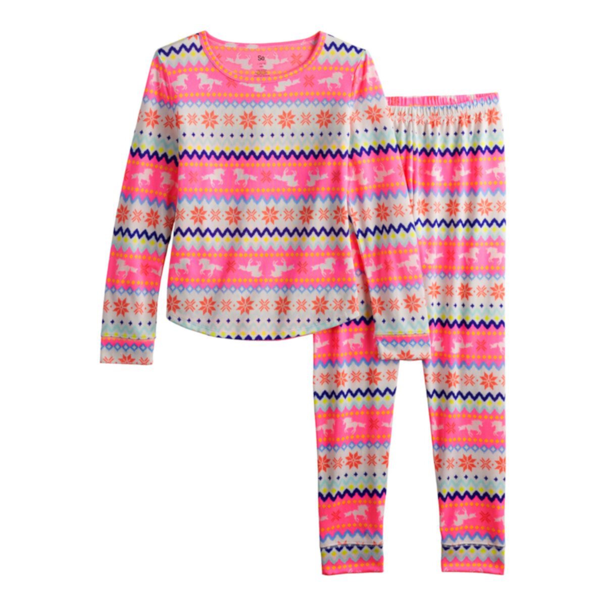 Пижамный комплект Snug Fit из 2 предметов для девочек 4–20 лет, стандартный и большой размер SO