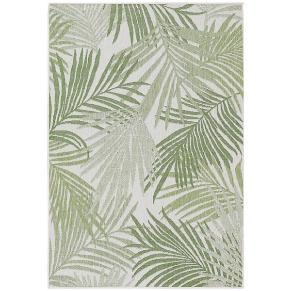 Зелёный коврик для патио из полипропилена Tropical Illusions, 160 см x 220 см Sunnydaze Decor