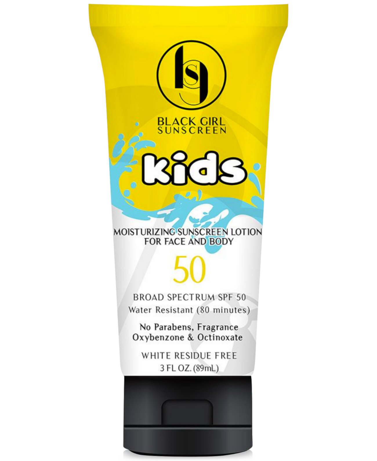 Детский солнцезащитный крем широкого спектра SPF 50, 3 унции. Black Girl Sunscreen