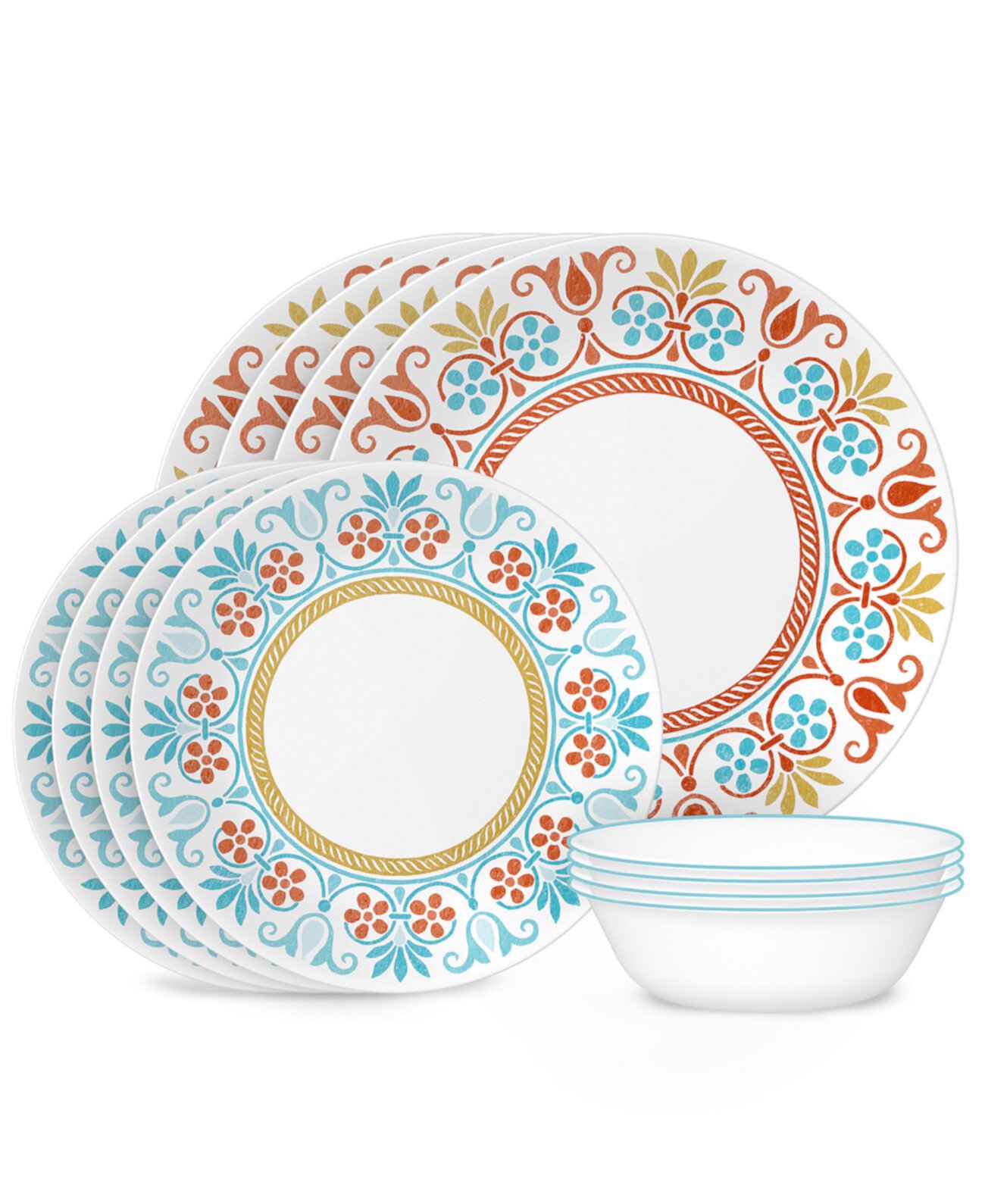 Global Collection, Terracotta Dreams, набор столовой посуды из 12 предметов, сервиз на 4 персоны Corelle