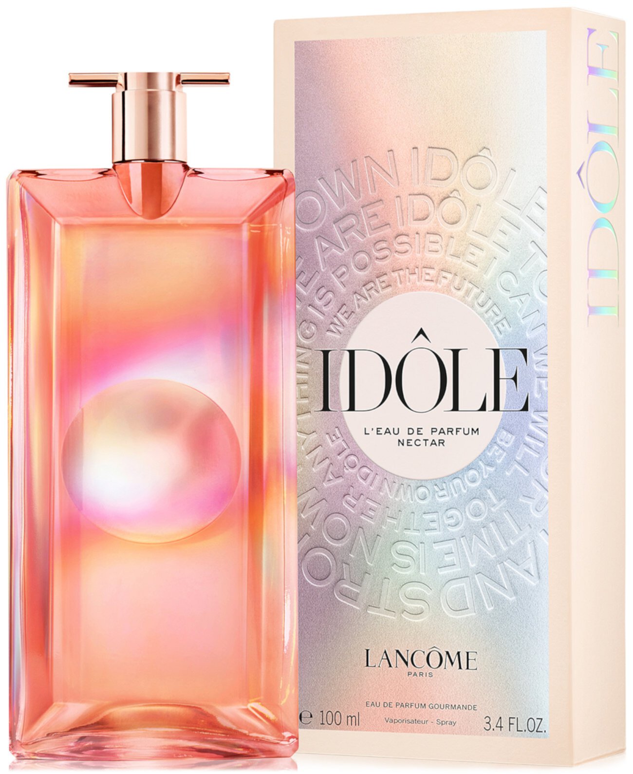 Idôle Eau de Parfum Nectar, 100 мл, цветочный аромат с карамельным попкорном и нотами ванили Lancome