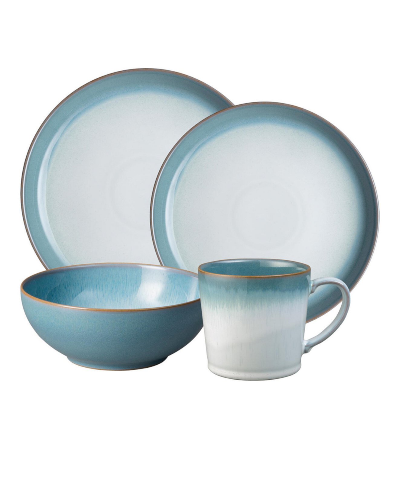 Набор столовой посуды Azure Haze Coupe из 4 предметов Denby