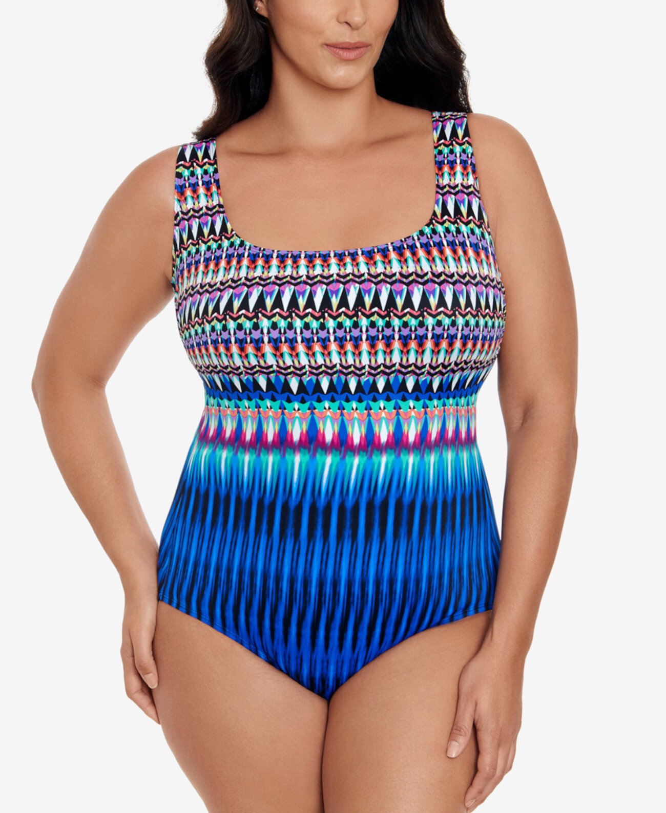 Women's Printed One-Piece Swimsuit, Created for Macy's Swim Solutions