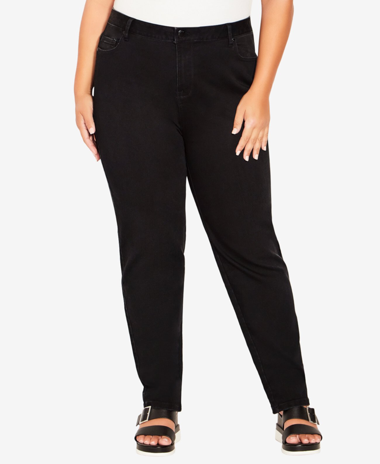 Джинсы больших размеров, прямые джинсы стандартной длины, прямые брюки AVENUE