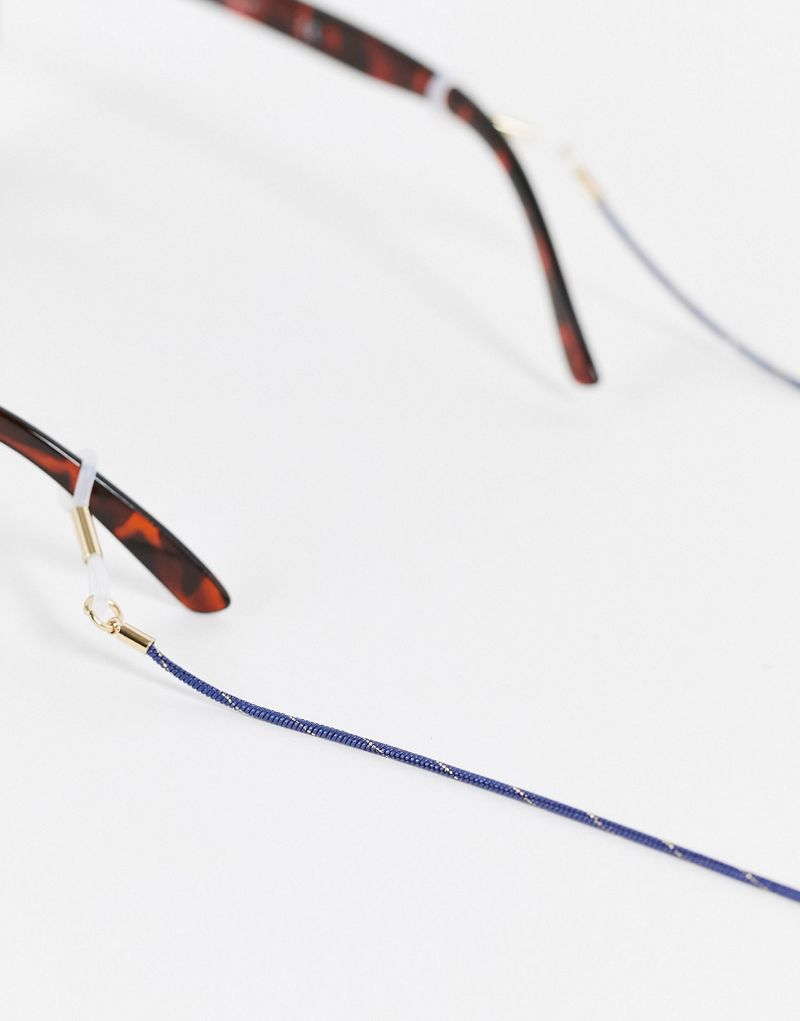 Металлическая цепочка для солнцезащитных очков темно-синего и золотого цвета ASOS DESIGN ASOS DESIGN
