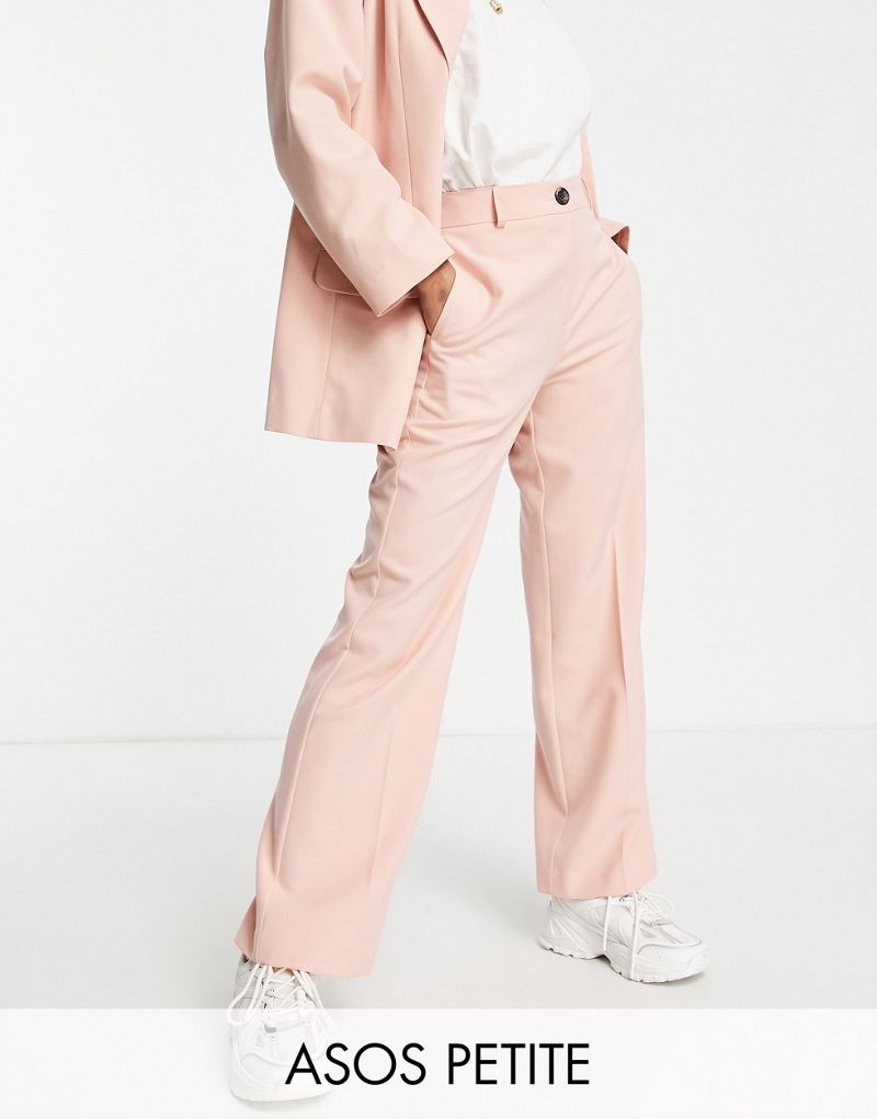 Розовые костюмные брюки смешанного цвета ASOS DESIGN Petite ASOS Petite