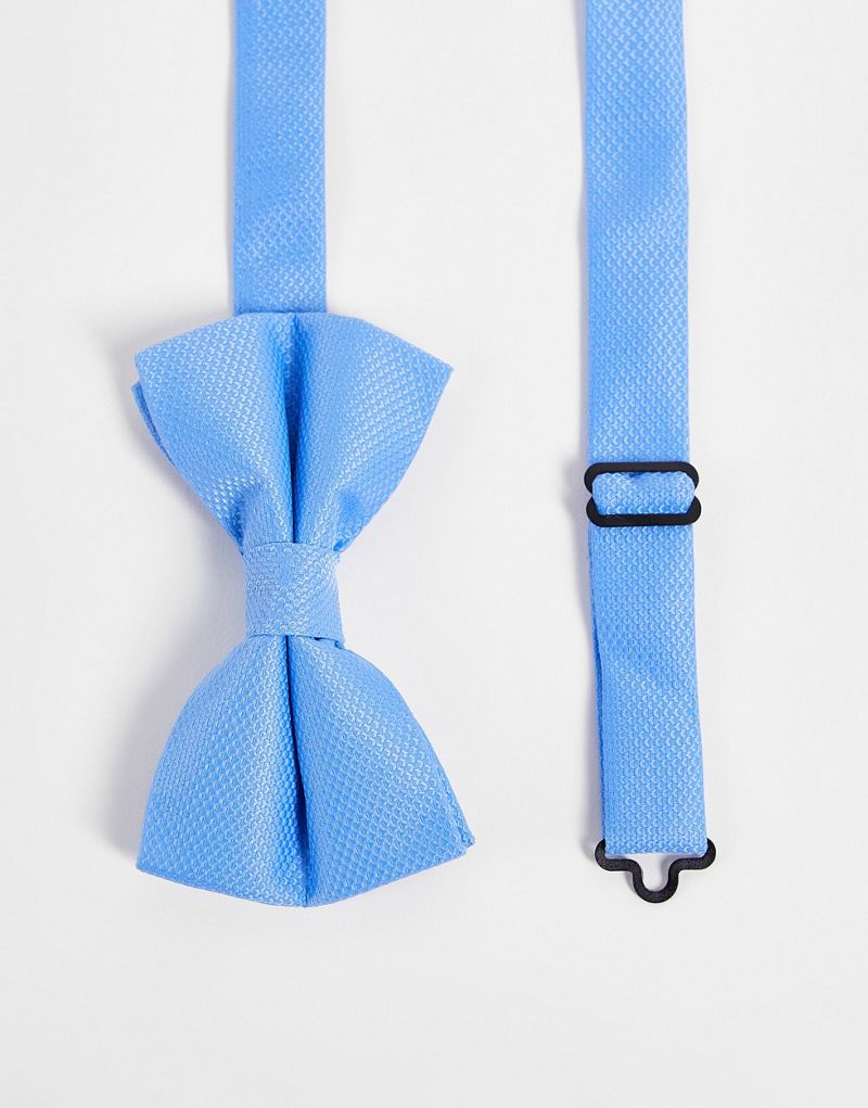 Текстурный галстук-бабочка ASOS DESIGN бледно-голубого цвета - LBLUE ASOS DESIGN