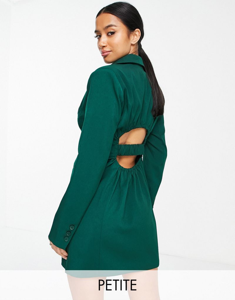 Зеленое платье-блейзер со сборками на спине 4th & Reckless Petite 4TH & RECKLESS