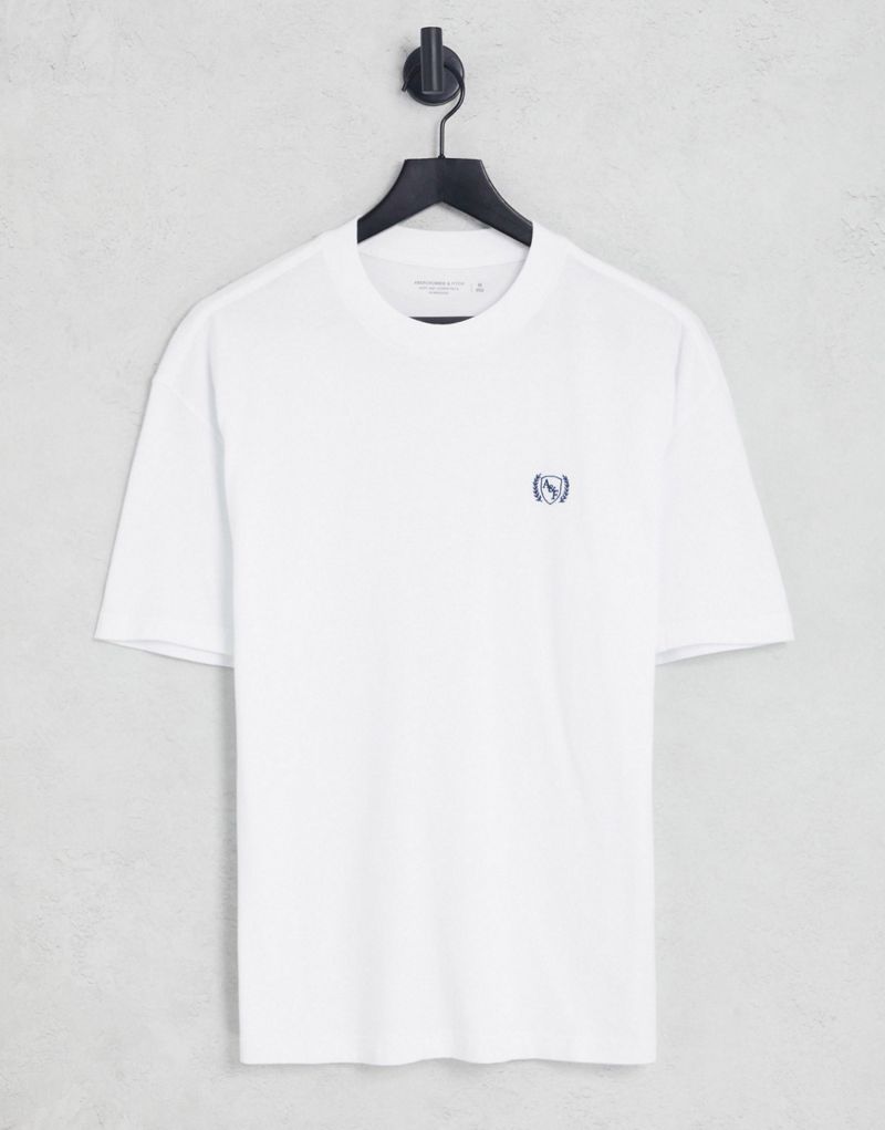 Белая футболка с логотипом Abercrombie & Fitch Abercrombie & Fitch
