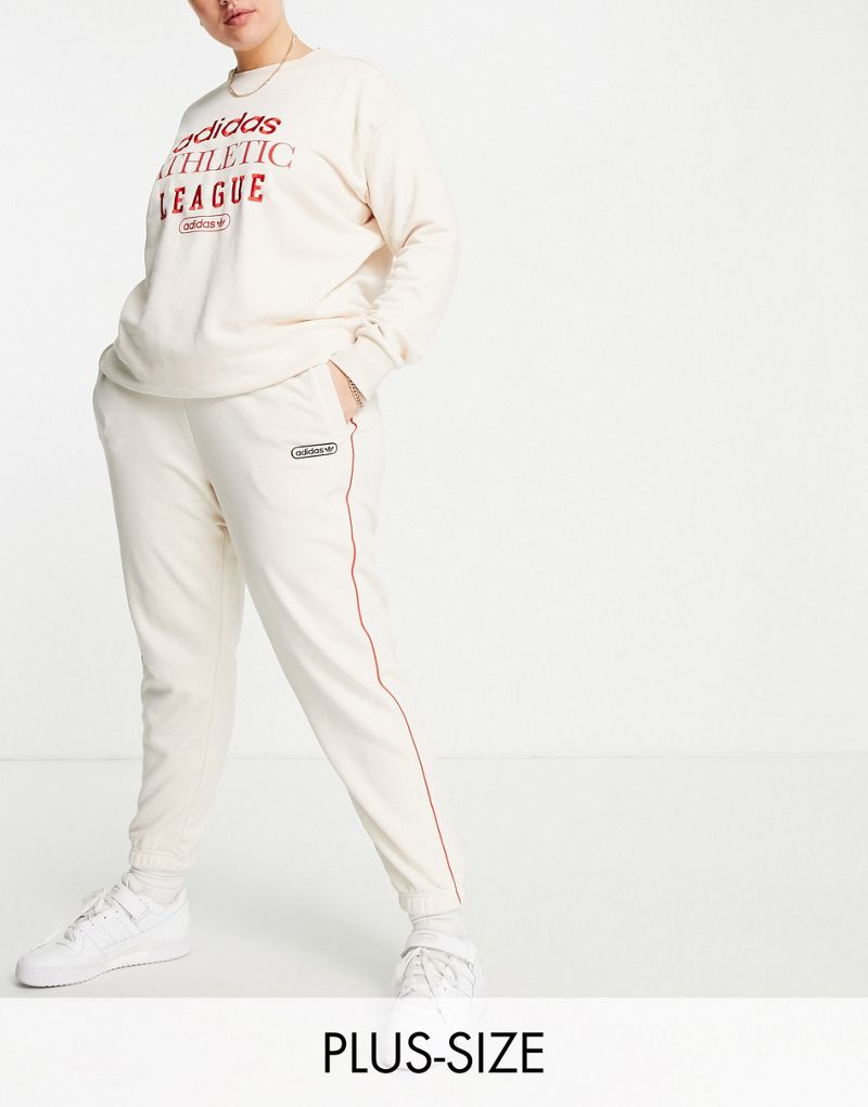 Белоснежные спортивные штаны adidas Originals 'Retro Luxury' Plus Adidas