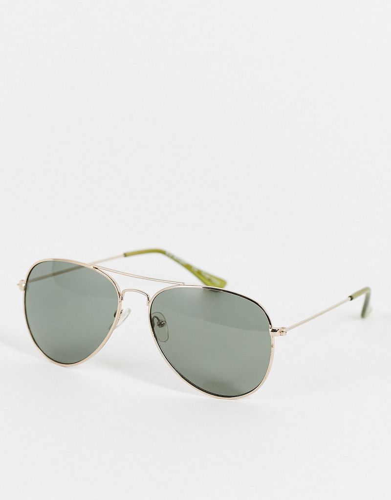 Дымчато-золотые солнцезащитные очки-авиаторы AJ Morgan Chris AJ Morgan