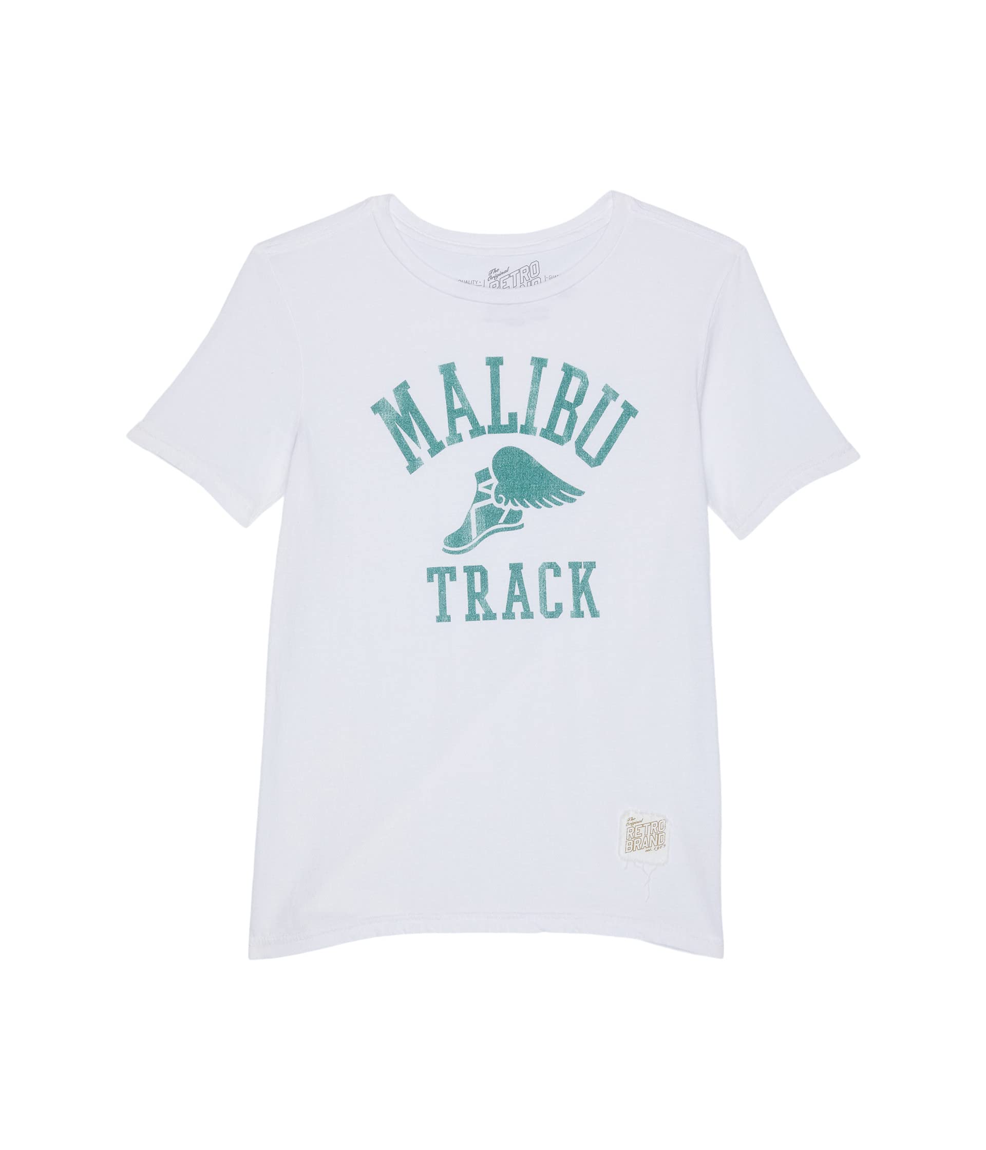 Cotton Malibu Track Crew Neck Tee (Big Kids) The Original Retro Brand Kids