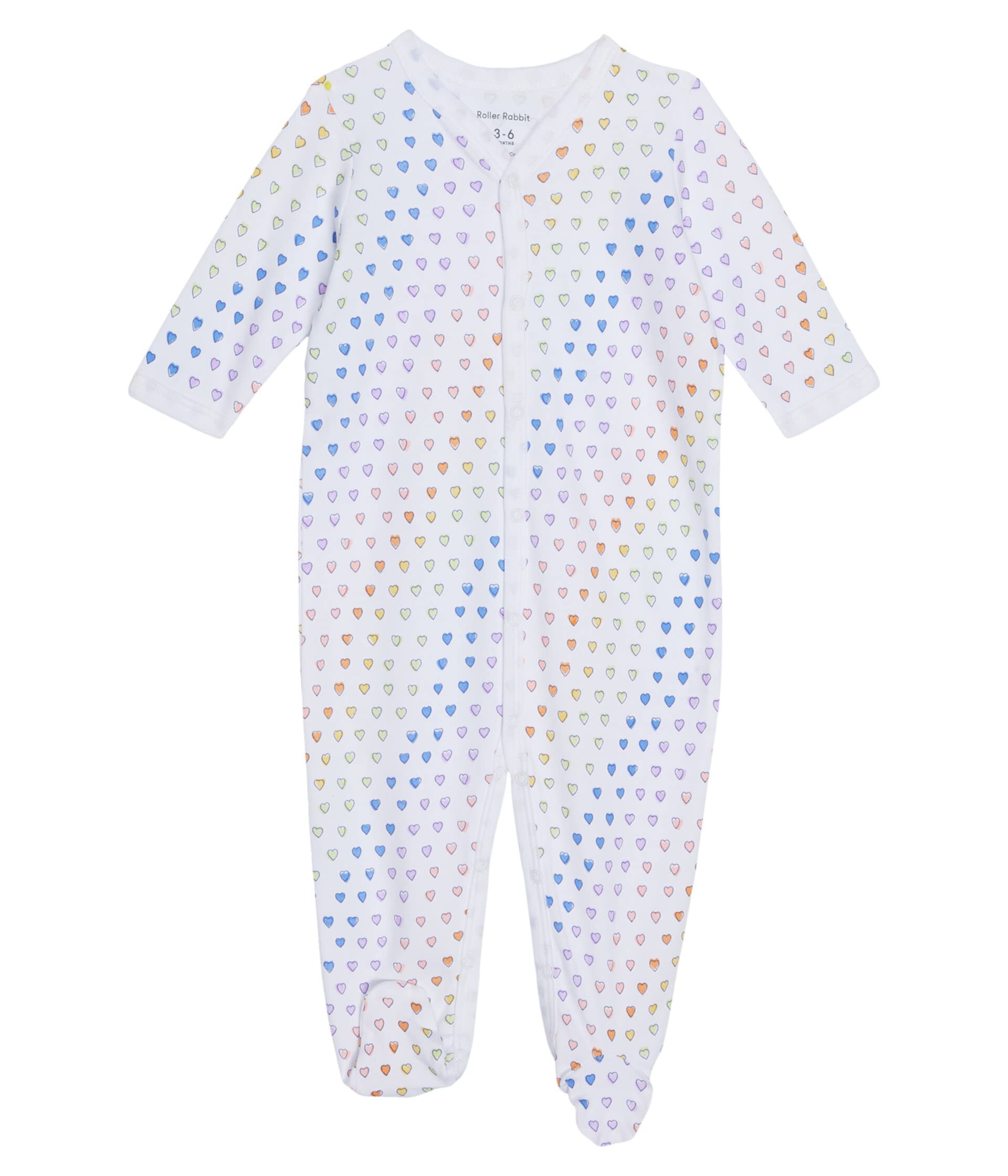 Disco Hearts Footie Pajamas (Infant) Roller Rabbit Kids