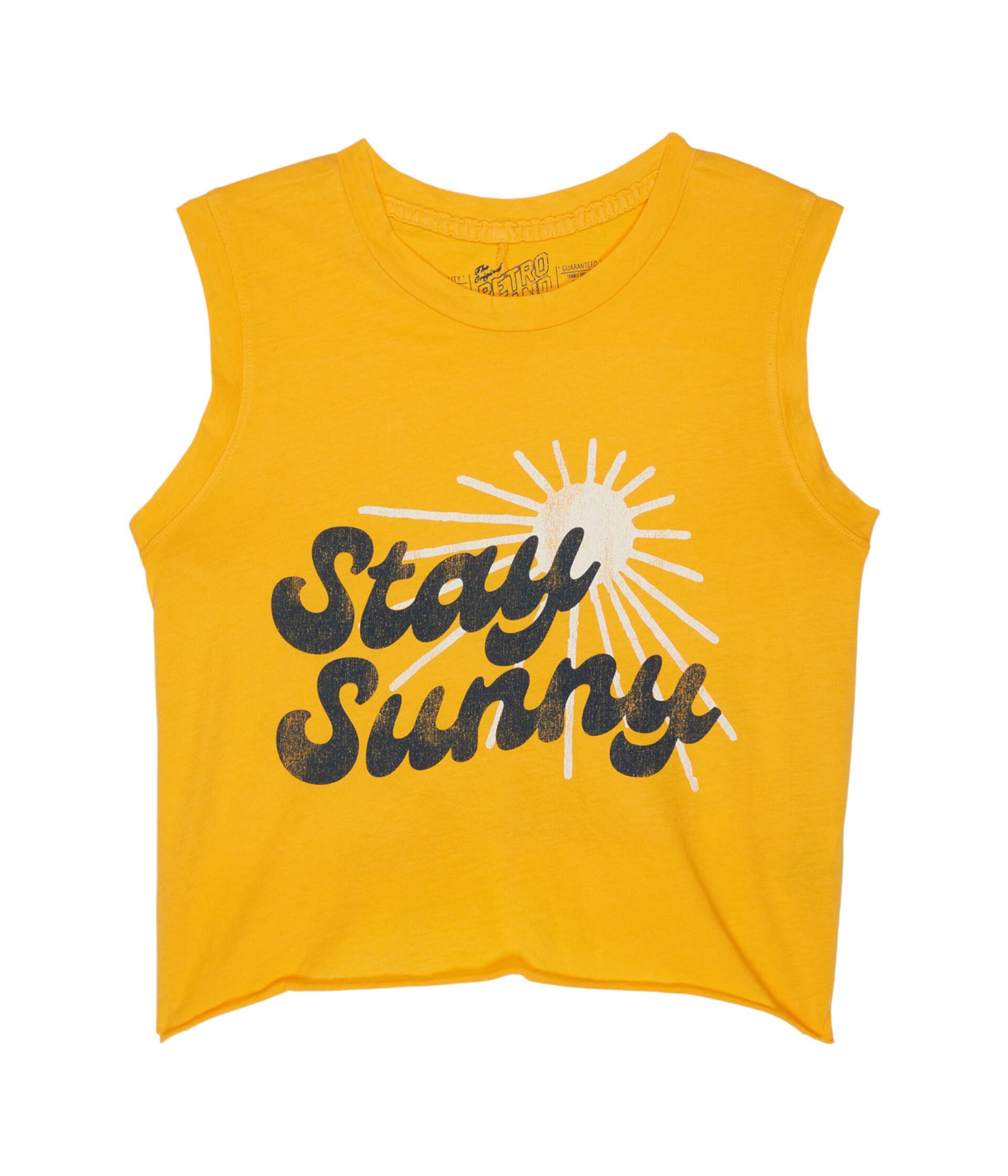 Stay Sunny Slightly Cropped Cotton Tank (Big Kids) The Original Retro Brand Kids