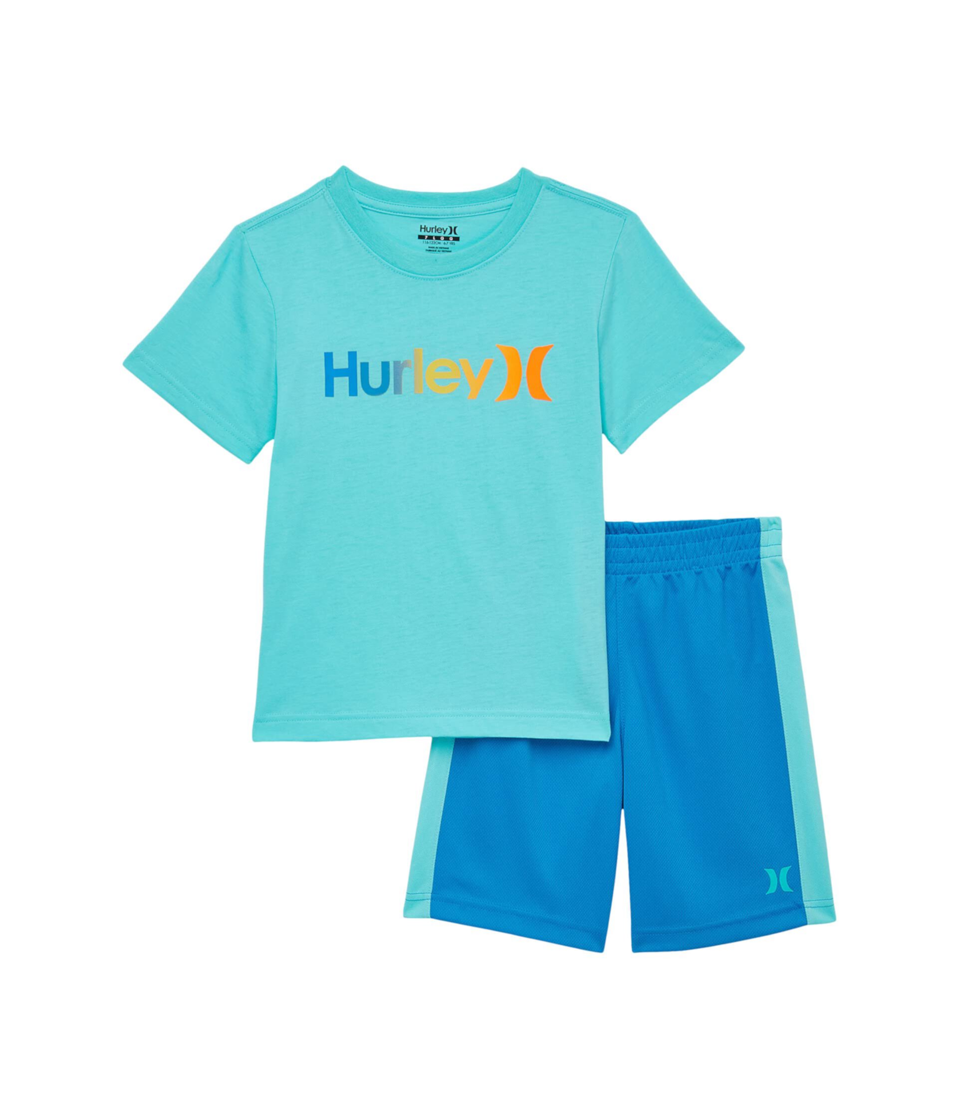 Graphic T-Shirt and Shorts Two-Piece Set (Little Kids) Hurley