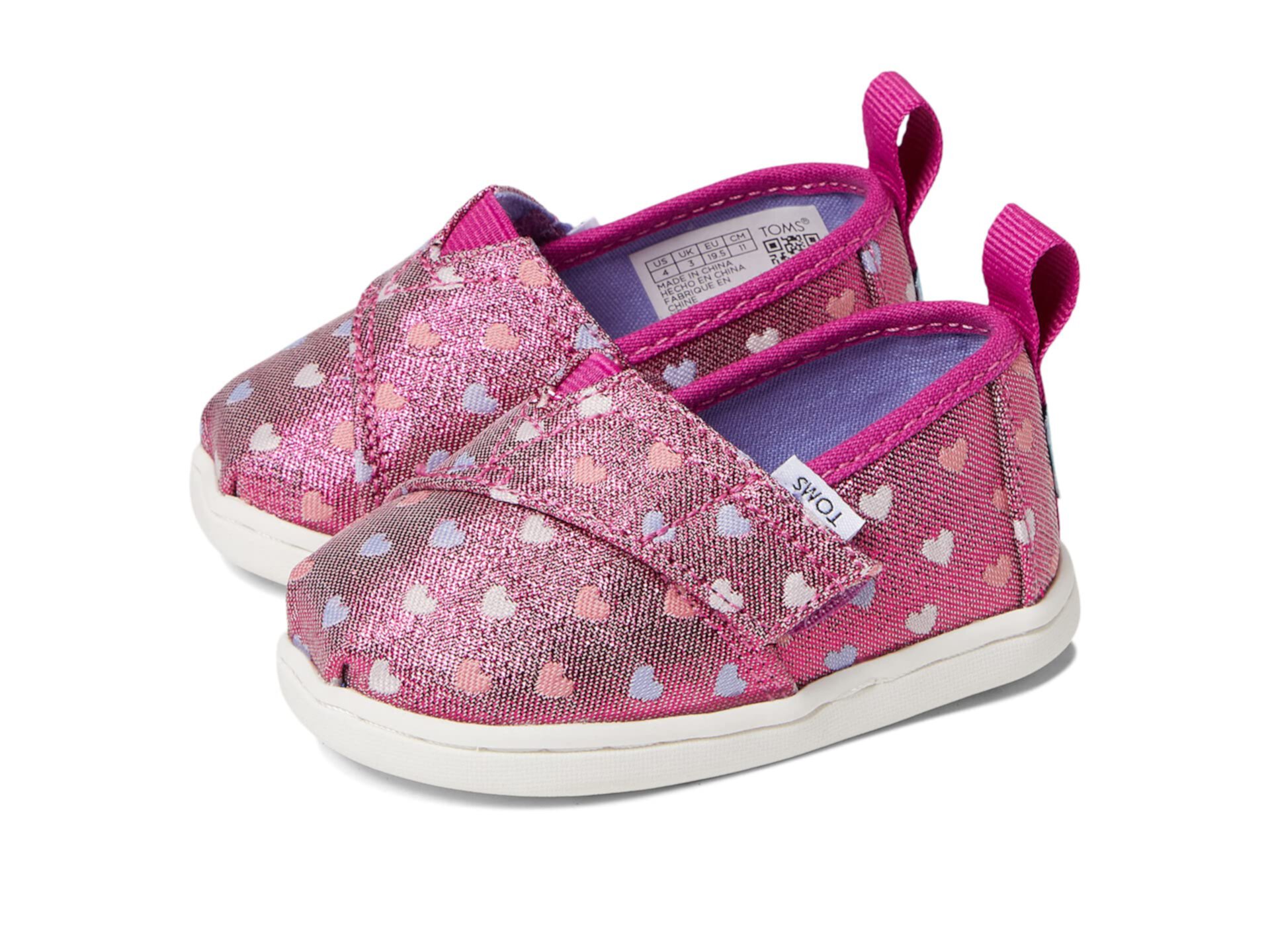 Детские туфли TOMS Kids Tiny Glimmer Hearts Alpargata TOMS Kids