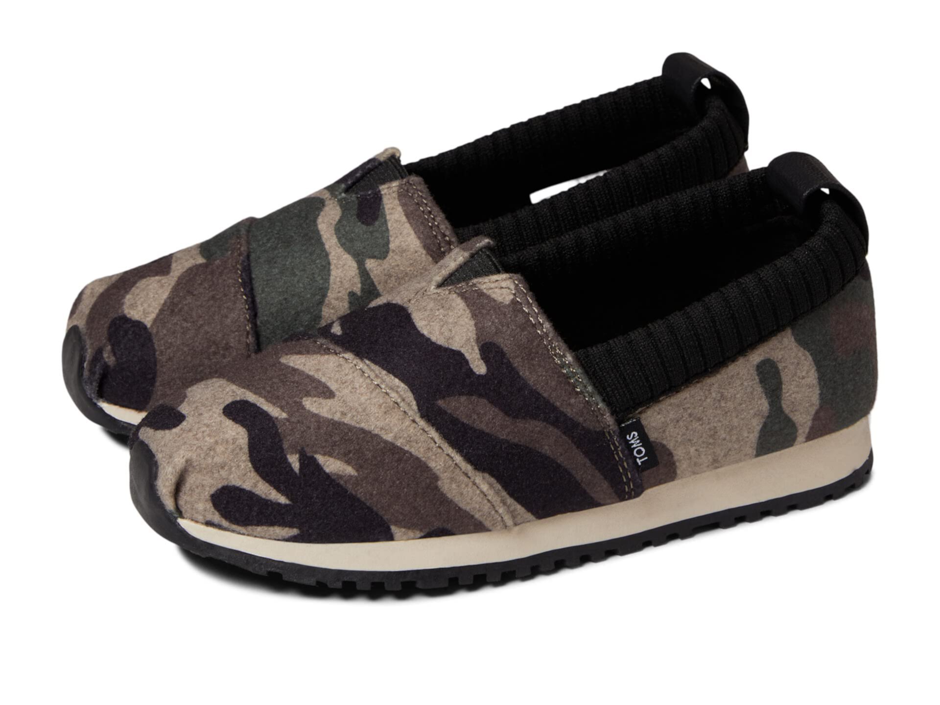 Детские тапочки TOMS Kids Camo Printed Felt Alpargata Resident TOMS Kids