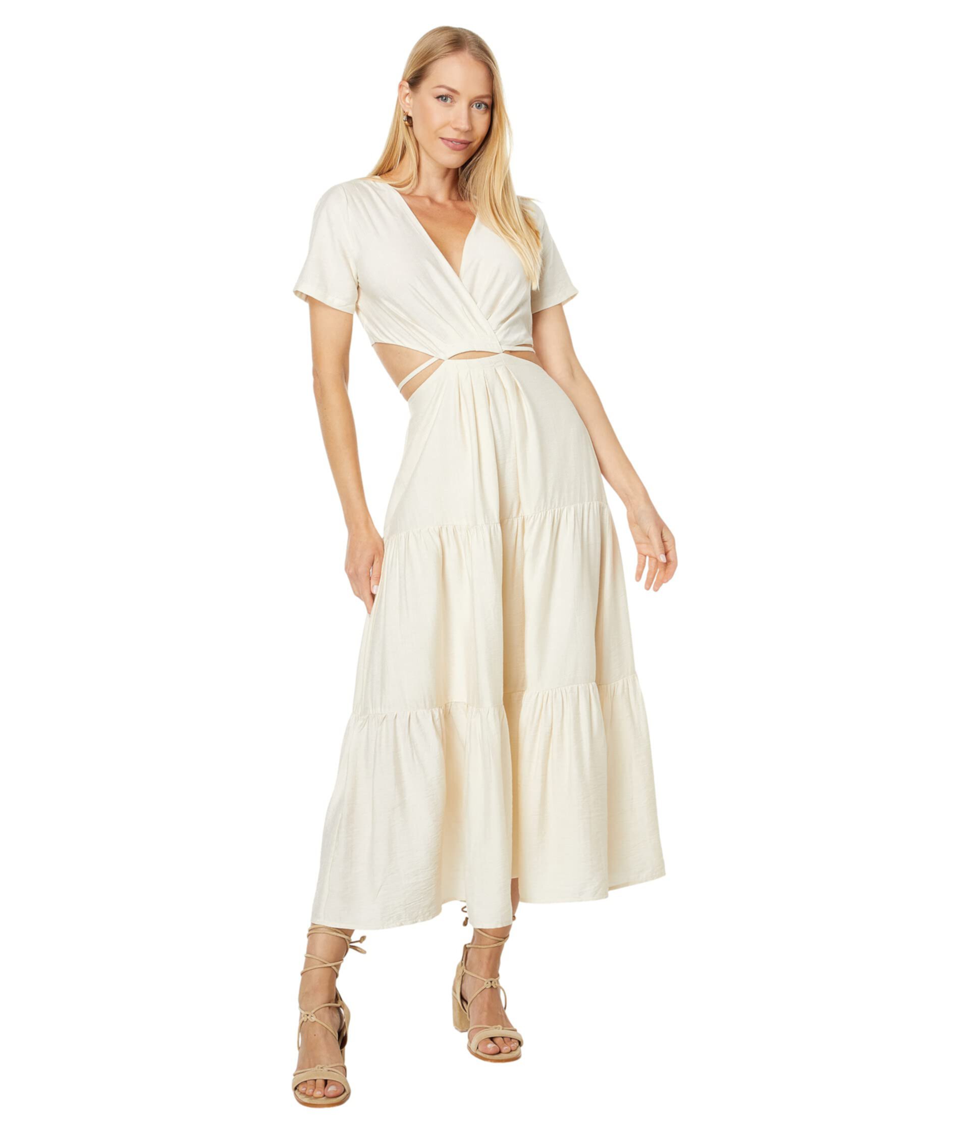 Twist Front Maxi Dress MOON RIVER