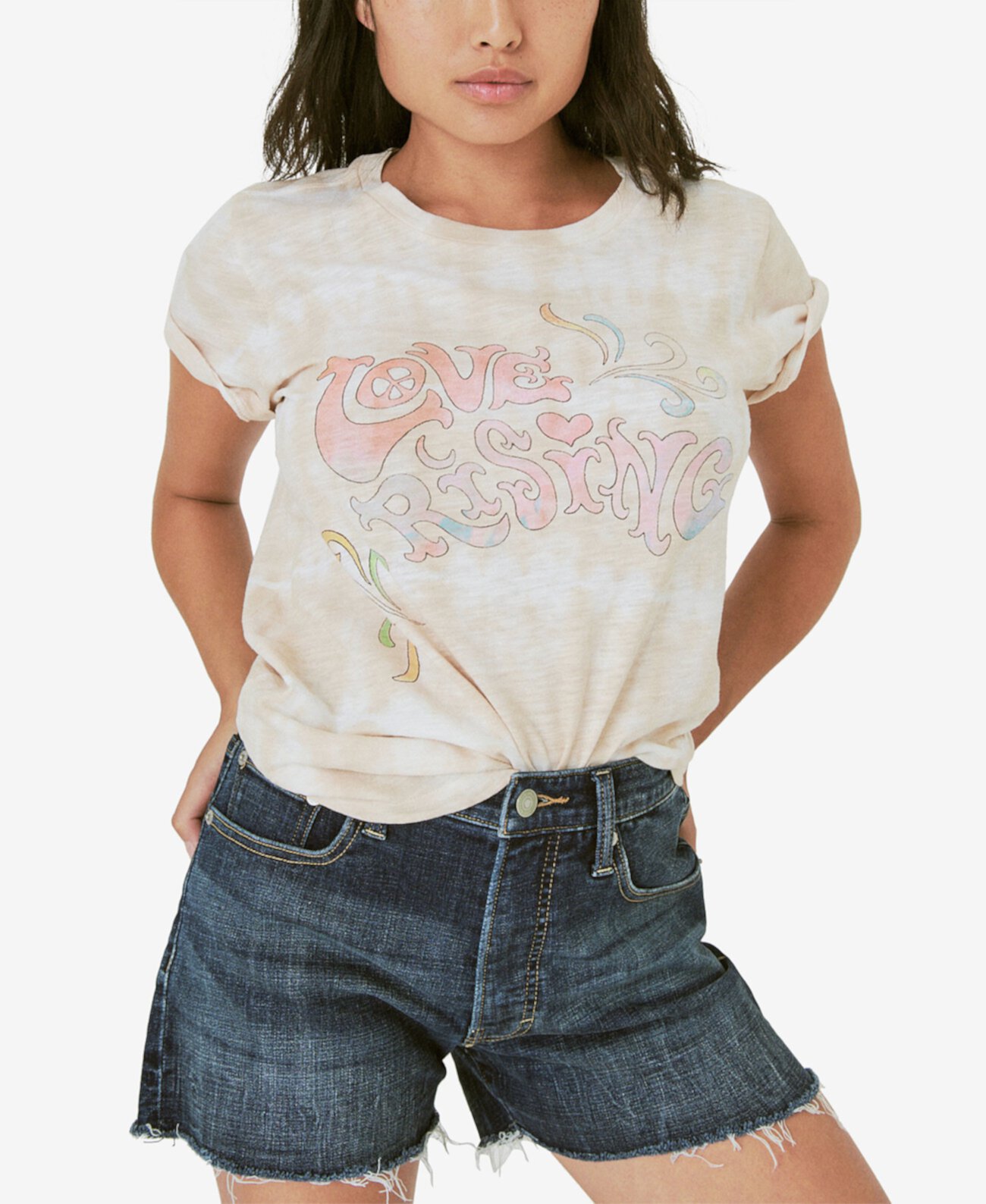 Женская классическая футболка с круглым вырезом Love Rising Lucky Brand