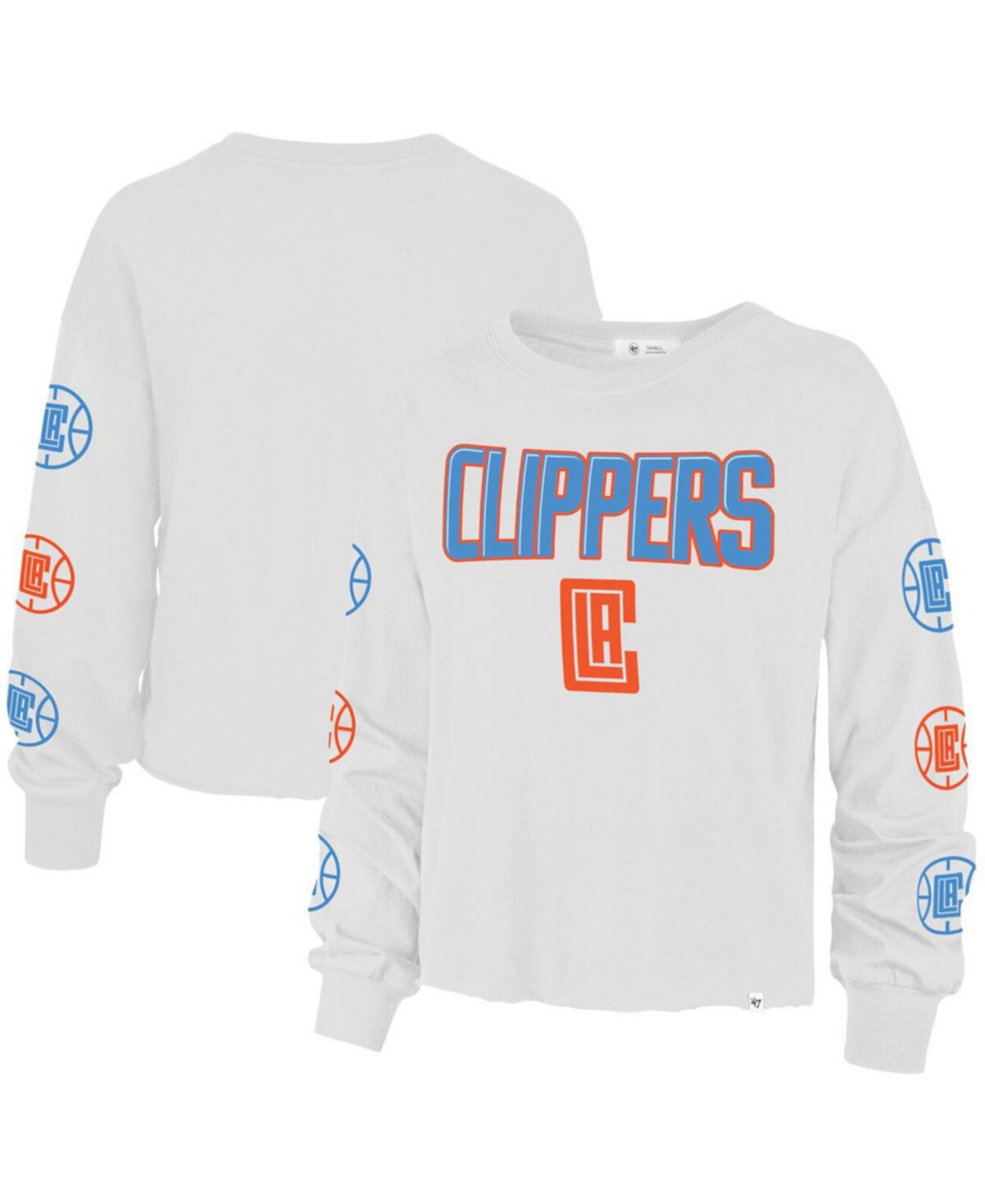 Женская футболка с длинным рукавом '47 White La Clippers 2021/22 City Edition Call Up Parkway '47 Brand