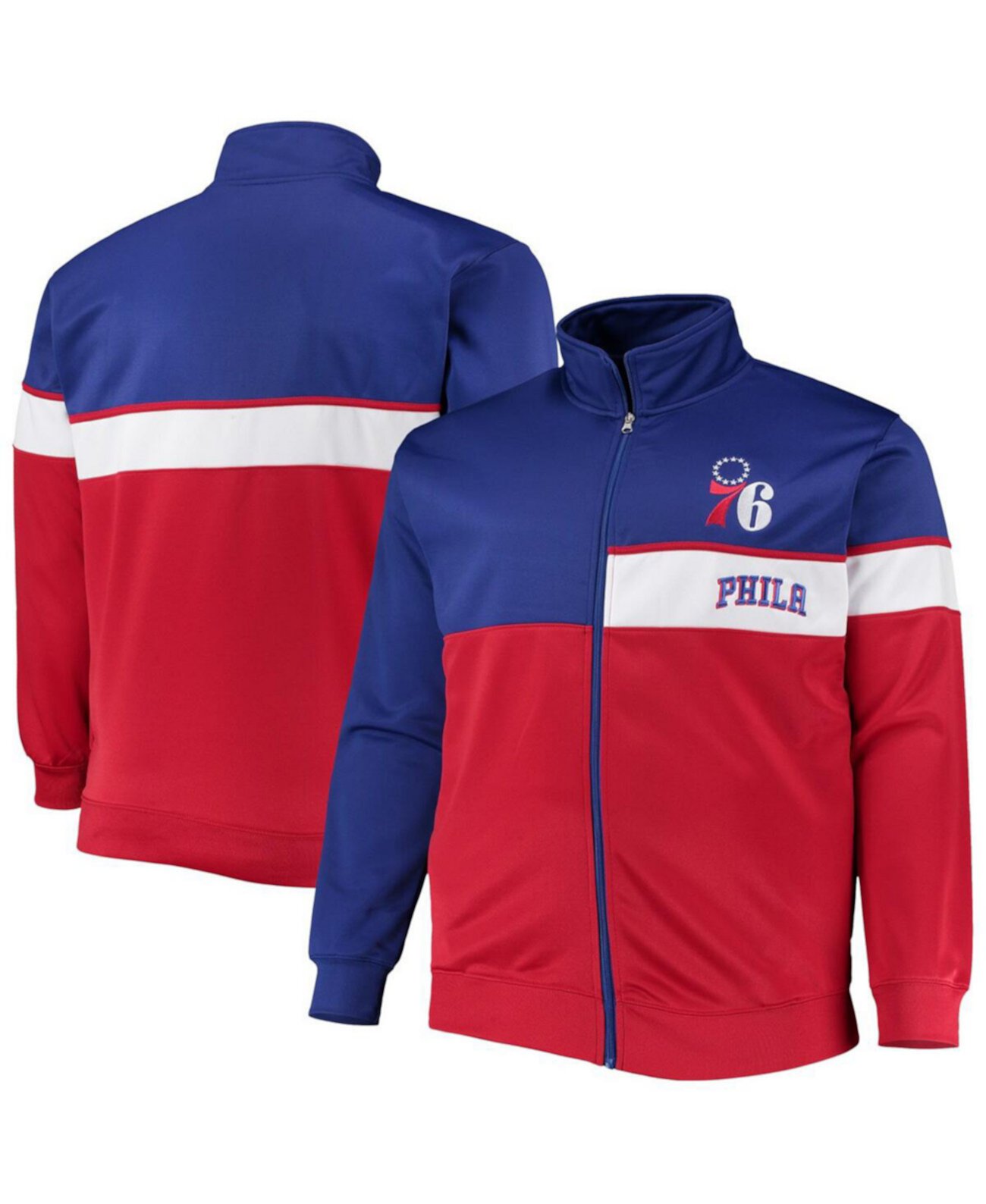 Мужская Олимпийка Profile Philadelphia 76ers Pieced Body Full-Zip Profile