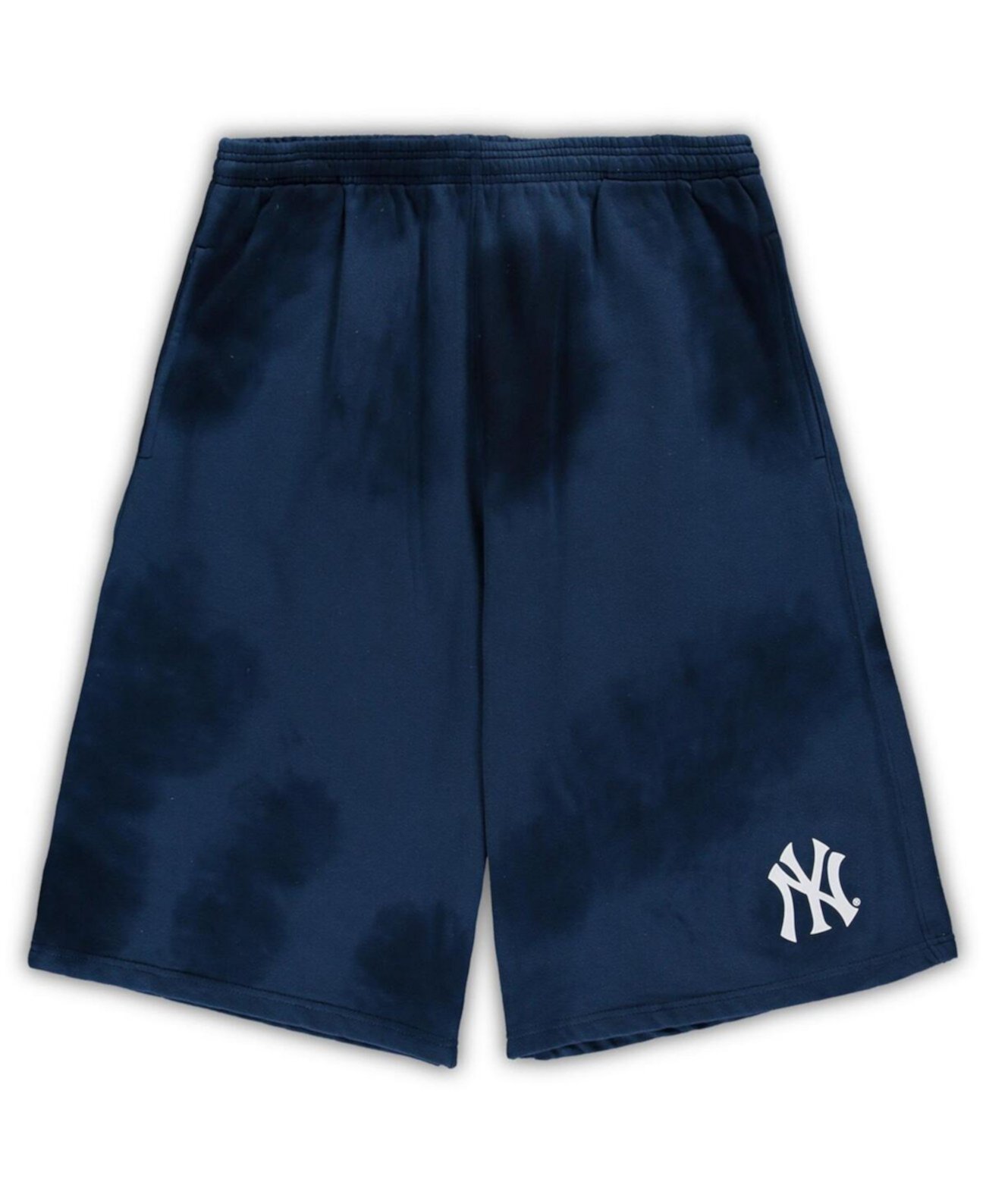 Мужские темно-синие флисовые шорты New York Yankees Big and Tall Tye Dye Profile