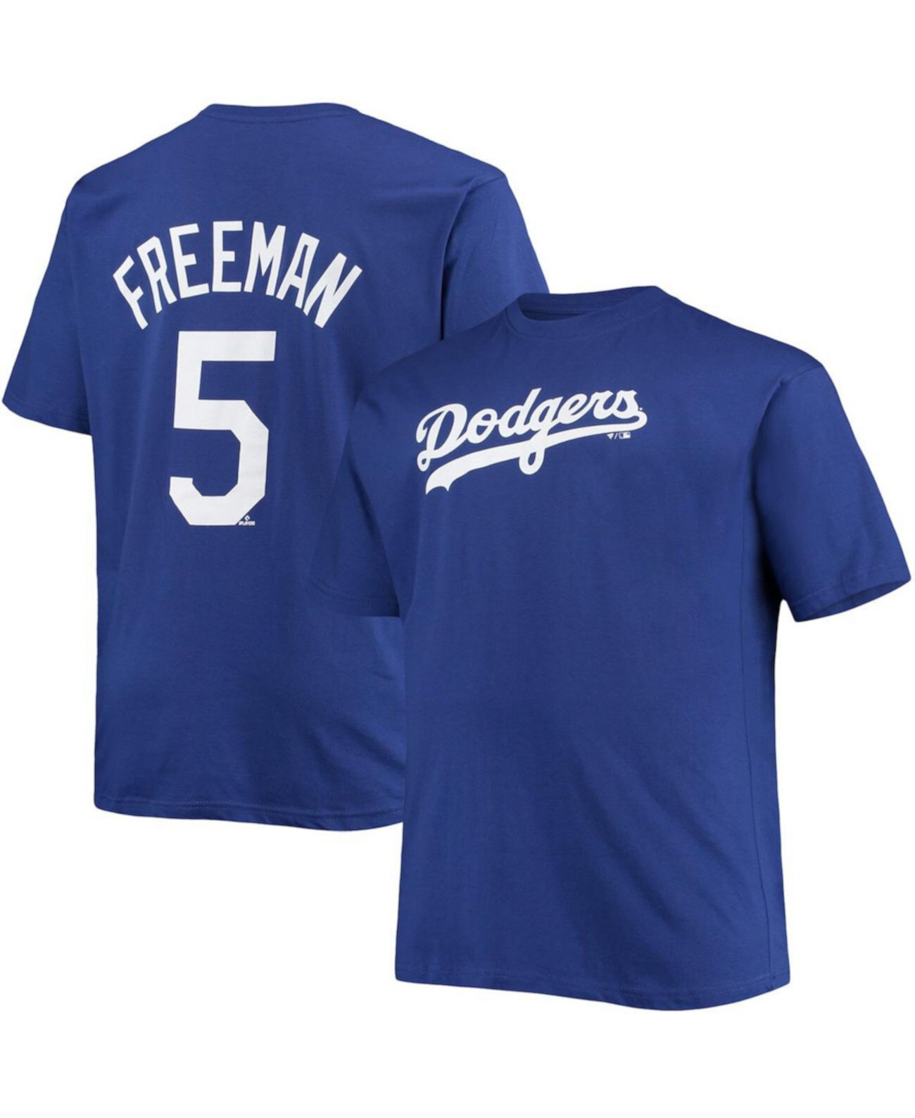 Мужская футболка Freddie Freeman Royal Los Angeles Dodgers Big and Tall с именем и номером Profile