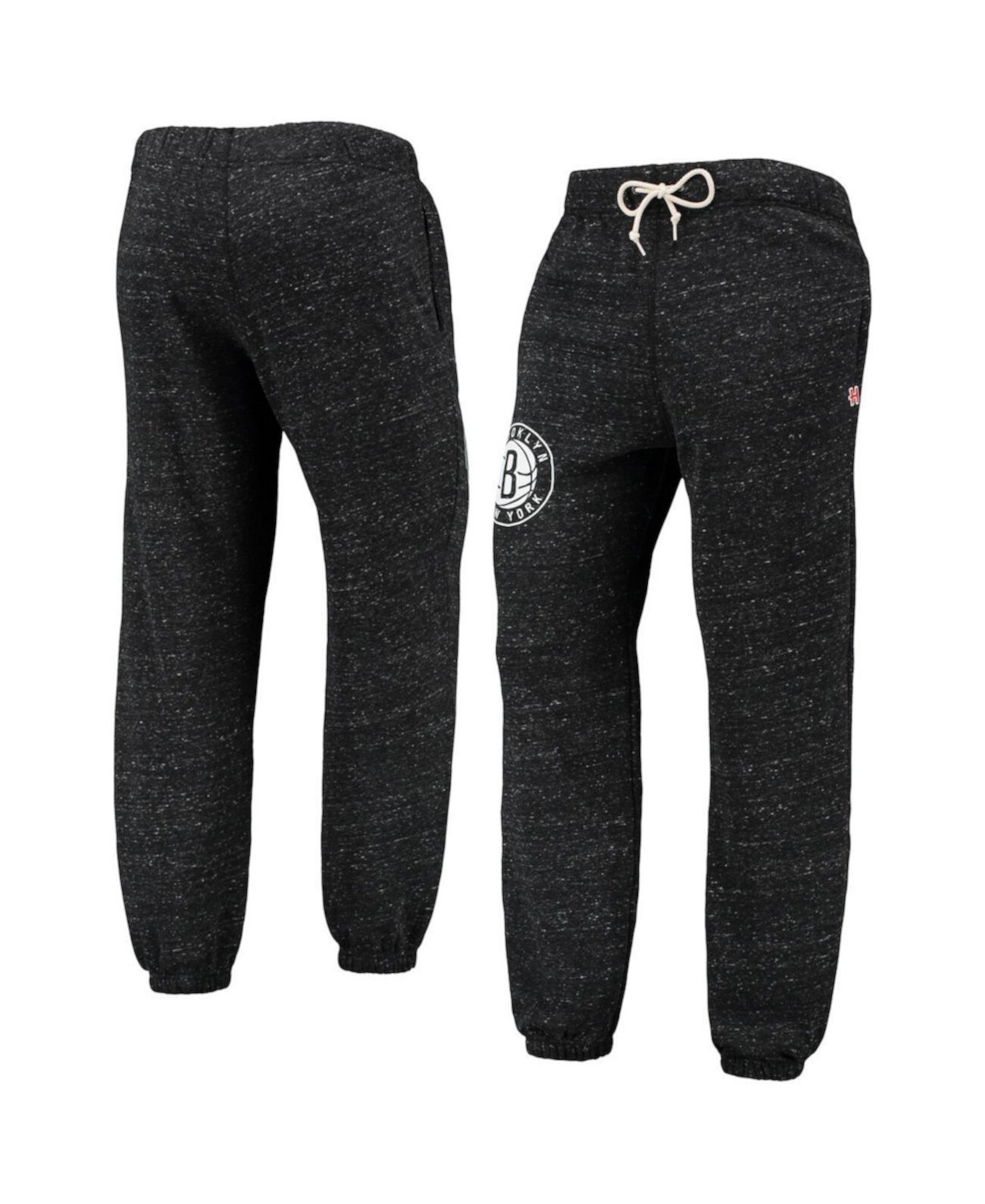 Мужские темно-серые спортивные штаны Brooklyn Nets Tri-Blend Homage