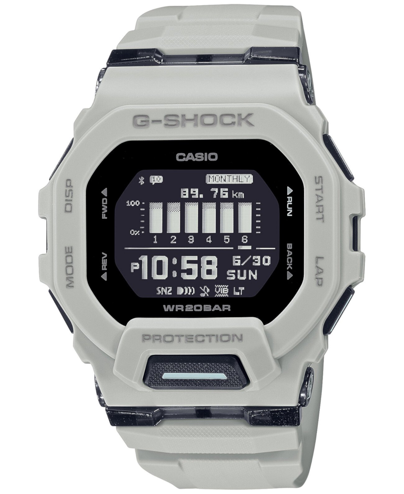 Мужские цифровые часы с каучуковым ремешком, 46 мм, GBD200UU-9 G-Shock