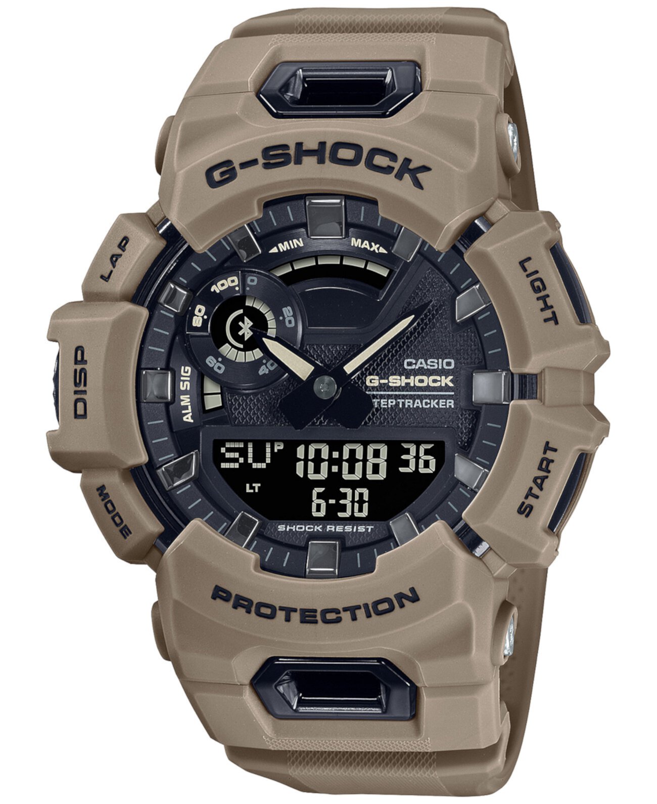 Мужские аналоговые цифровые часы цвета хаки с полимерным ремешком, 49 мм, GBA900UU-5A G-Shock