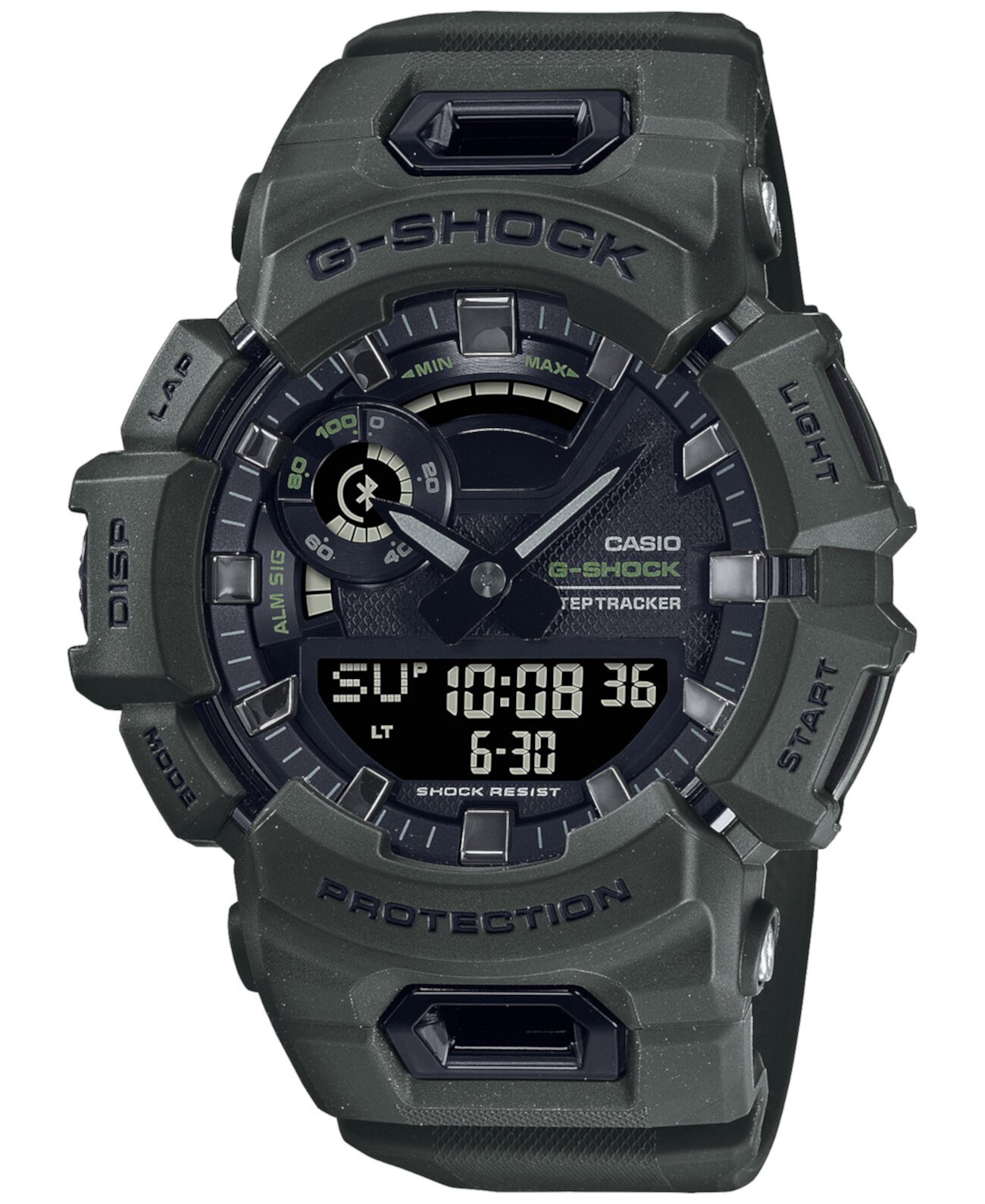 Мужские аналоговые цифровые часы с зеленым полимерным ремешком, 49 мм, GBA900UU-3A G-Shock