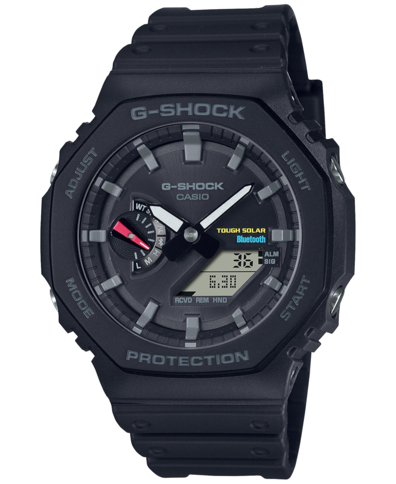 Мужские аналоговые цифровые часы с черным полимерным ремешком, 46 мм, GAB2100-1A G-Shock
