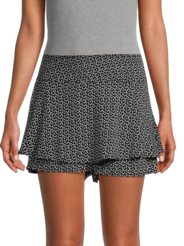 Присборенная юбка с абстрактным принтом Hashttag In Trend