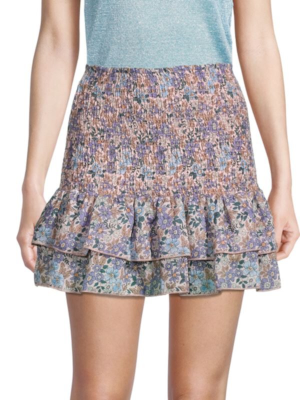 Присборенная юбка с оборками и цветочным принтом Jacquie The Label