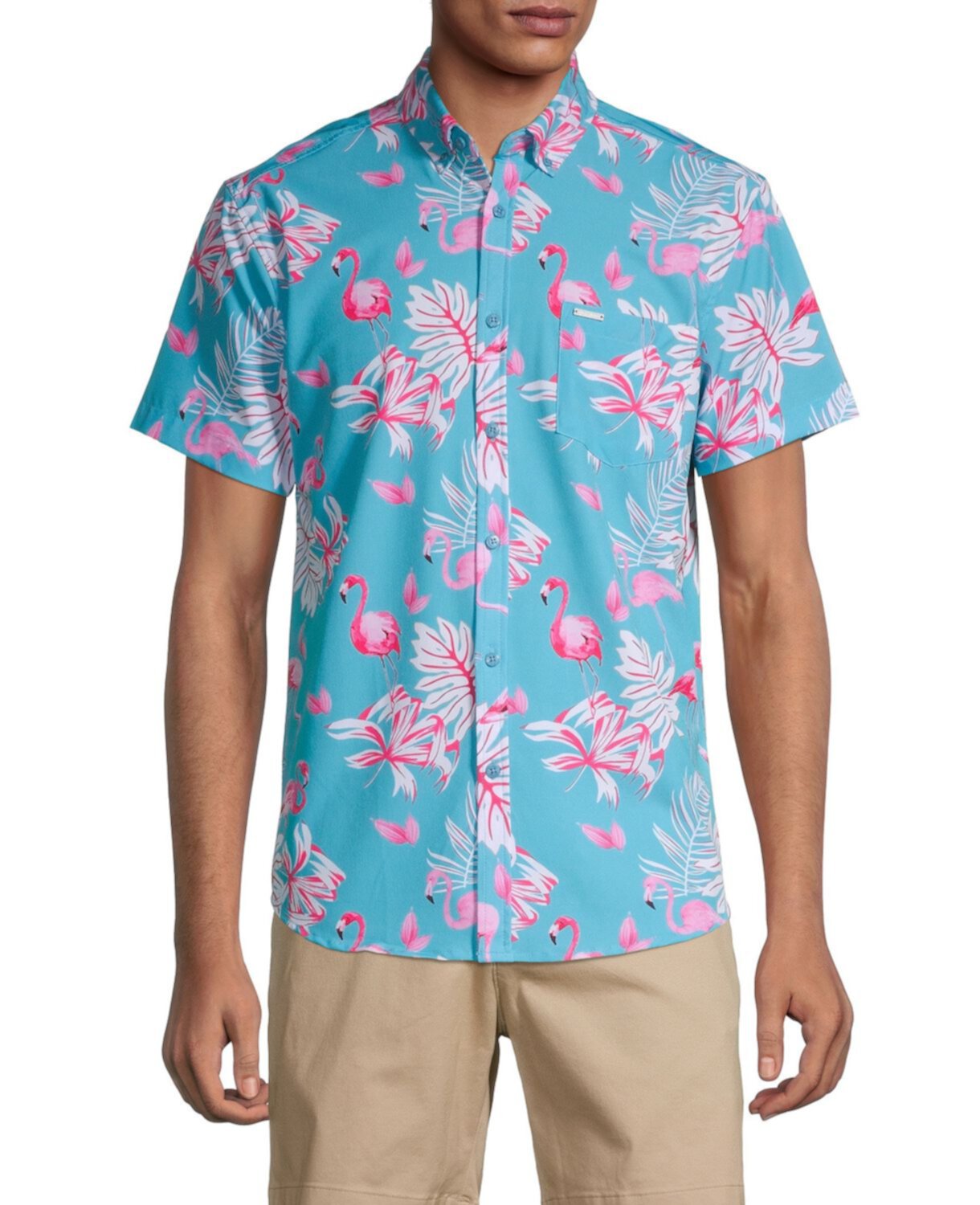 Рубашка на пуговицах с фламинго Vintage Summer