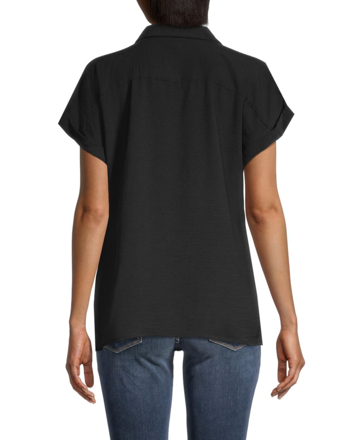 Рубашка из жатой ткани с подвернутыми манжетами Calvin Klein