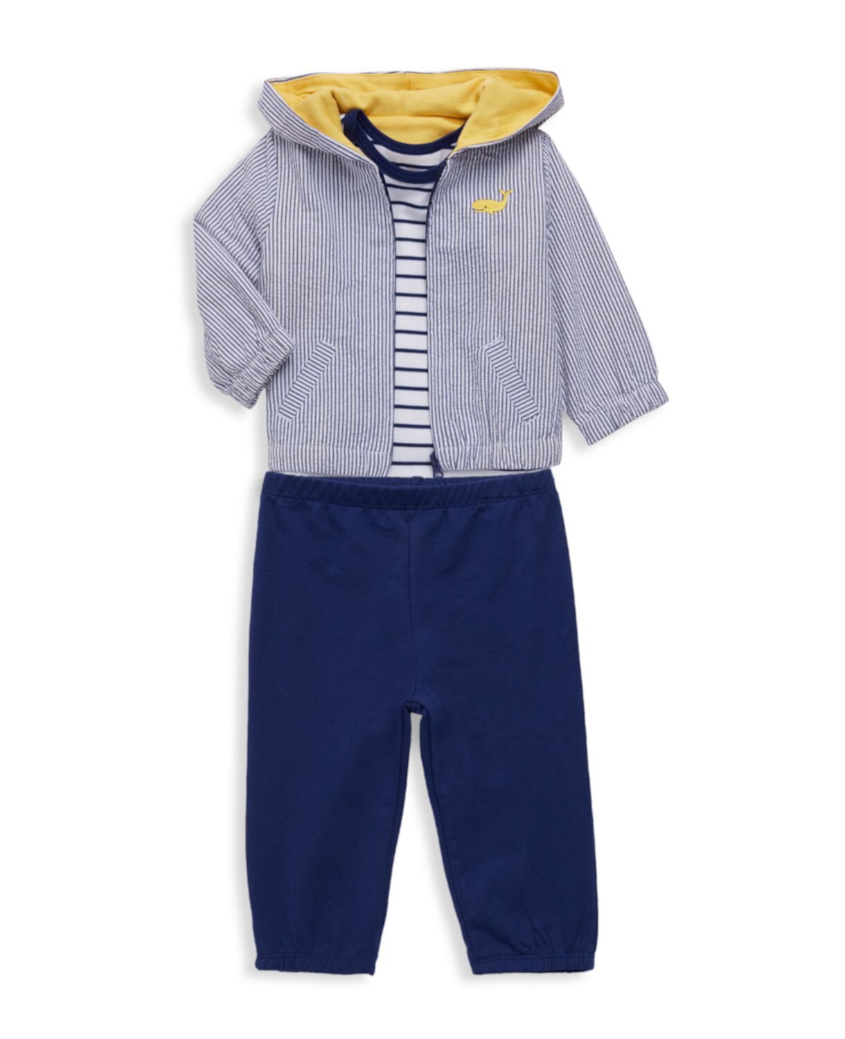 Боди-тройка, джоггеры и спортивные штаны для мальчика для новорожденных Комплект куртки Little Me