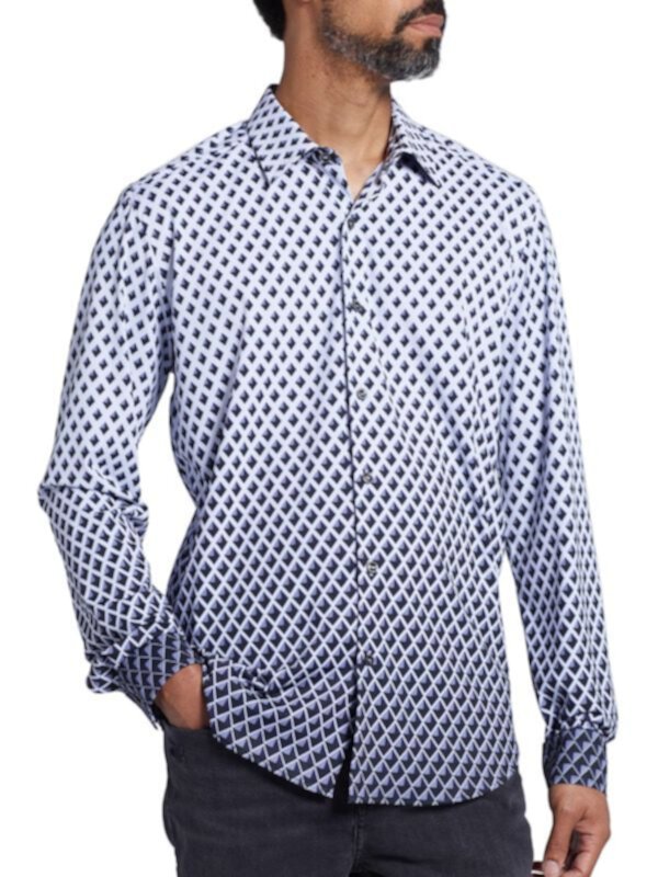 Рубашка Baffo Gradient с ромбовидным принтом PINOPORTE