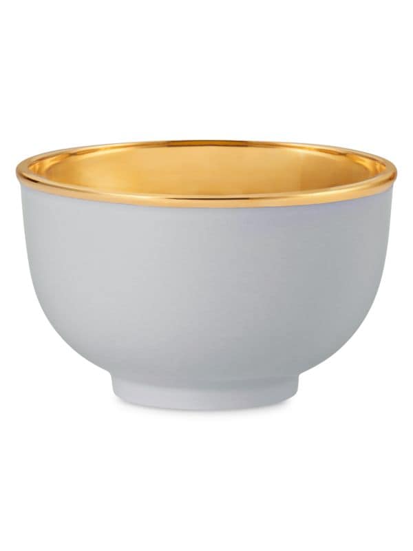 Керамическая чаша Elia с покрытием из желтого золота 18 карат Aerin