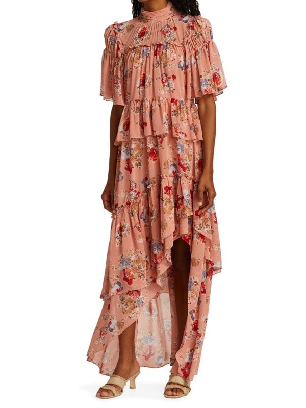 Платье Jamie с цветочным принтом из жоржета Cinq a Sept