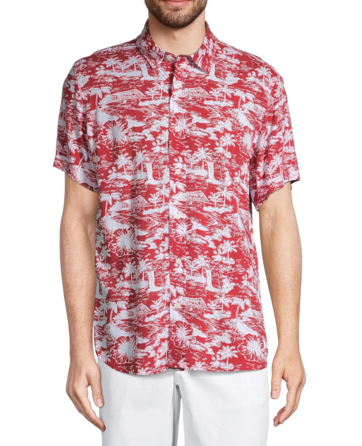 Рубашка на пуговицах с коротким рукавом Tropical Island Slate & Stone