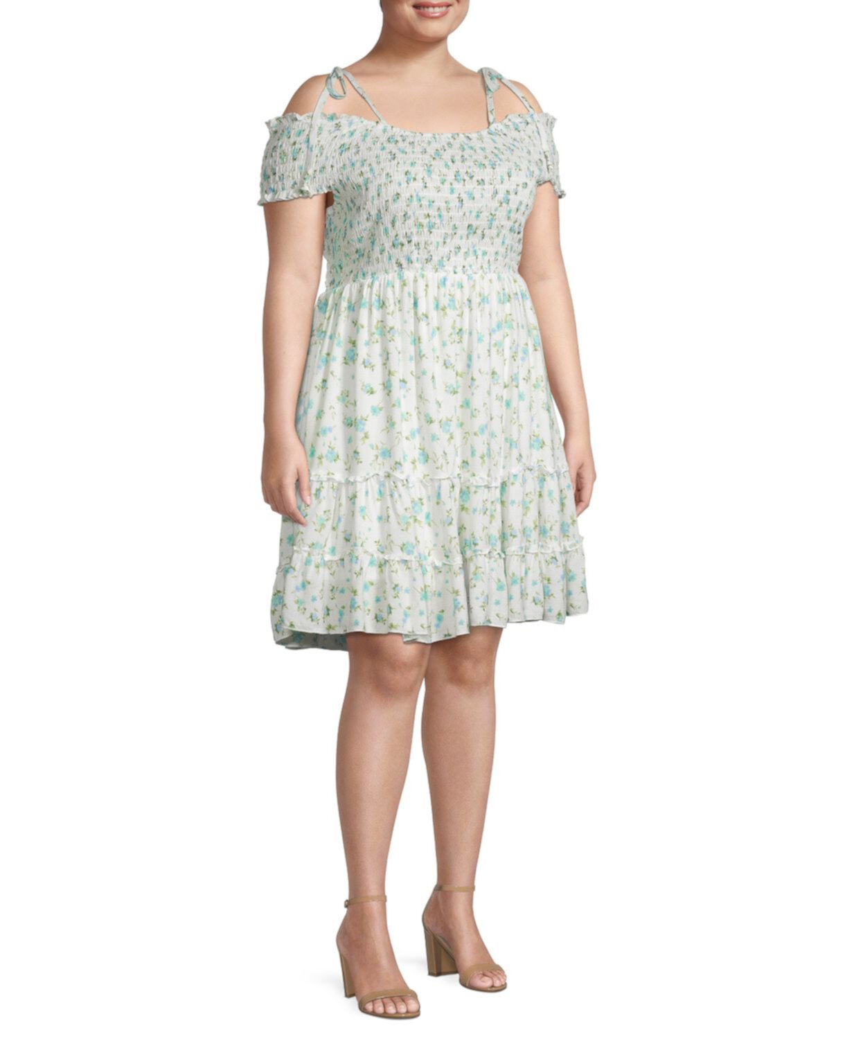 Присборенное платье Plus с цветочным принтом Mary & Mo