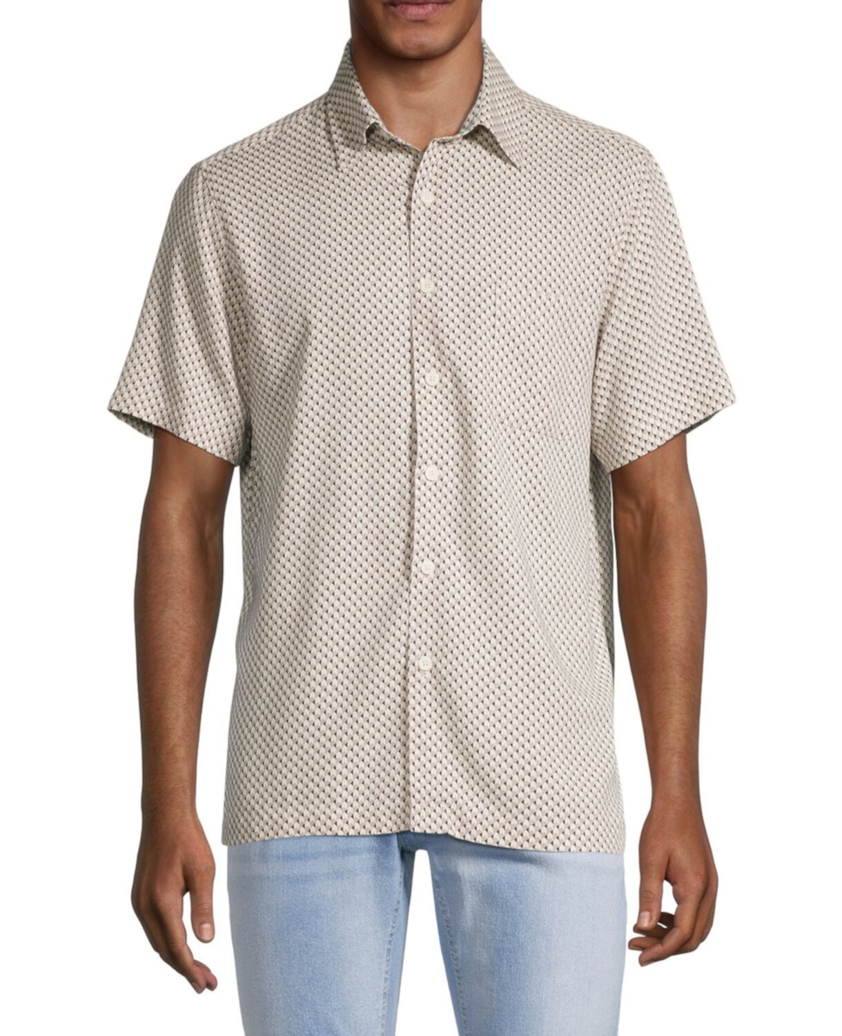 Рубашка Slik-Blend с геометрическим рисунком Toscano