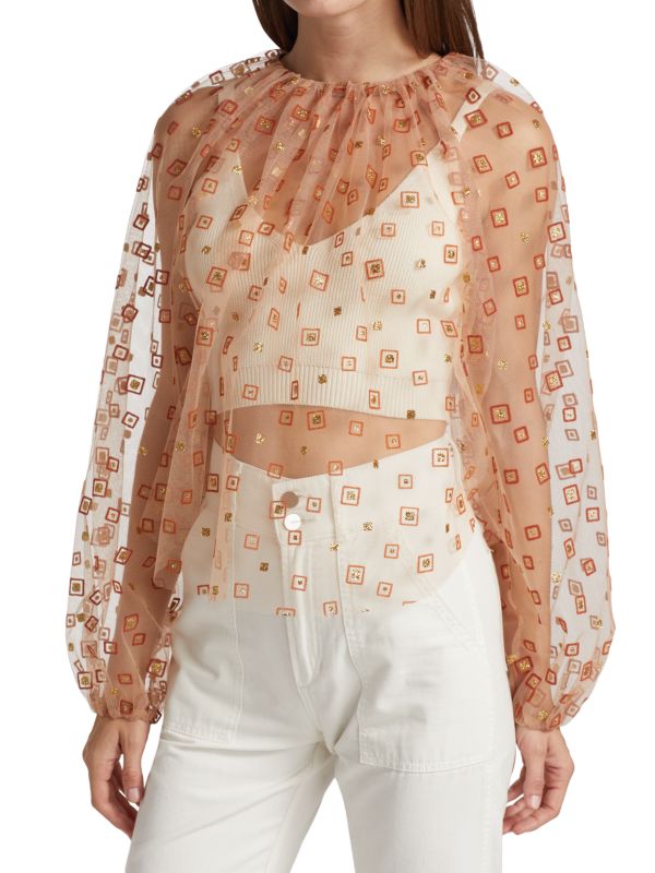 Прозрачная блузка со сборками Rachel Comey