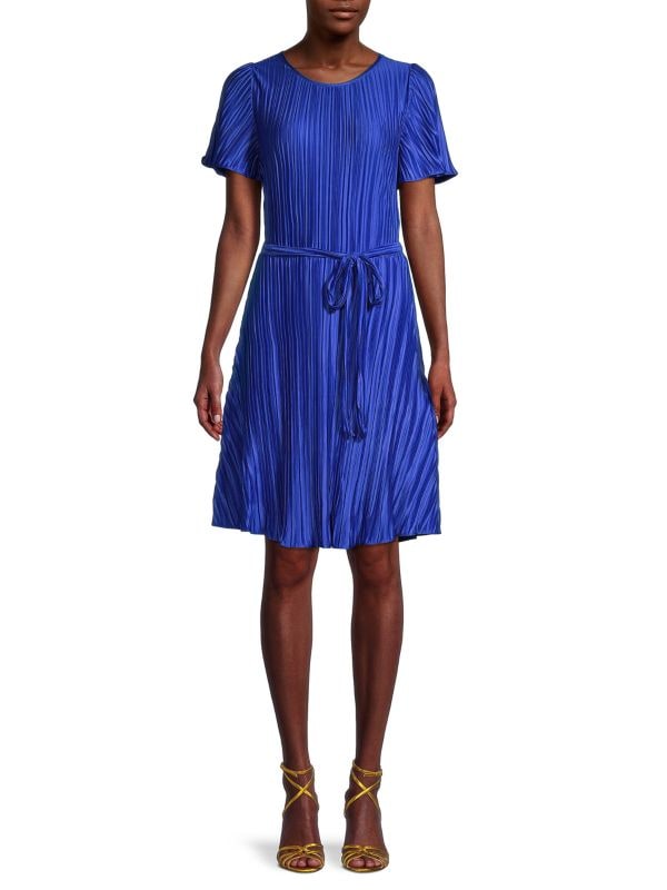 Плиссированное платье А-силуэта DKNY